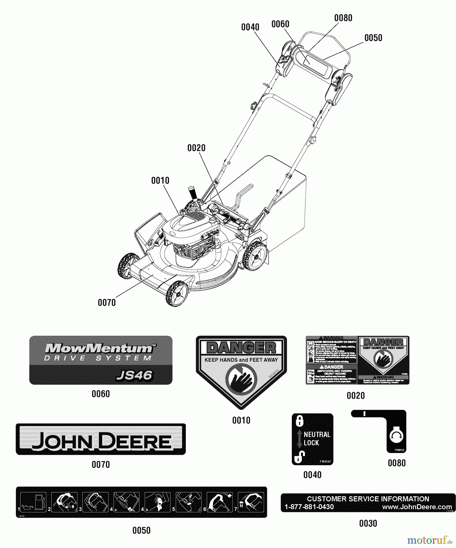  Murray Rasenmäher JS46 (7800792) - John Deere 22