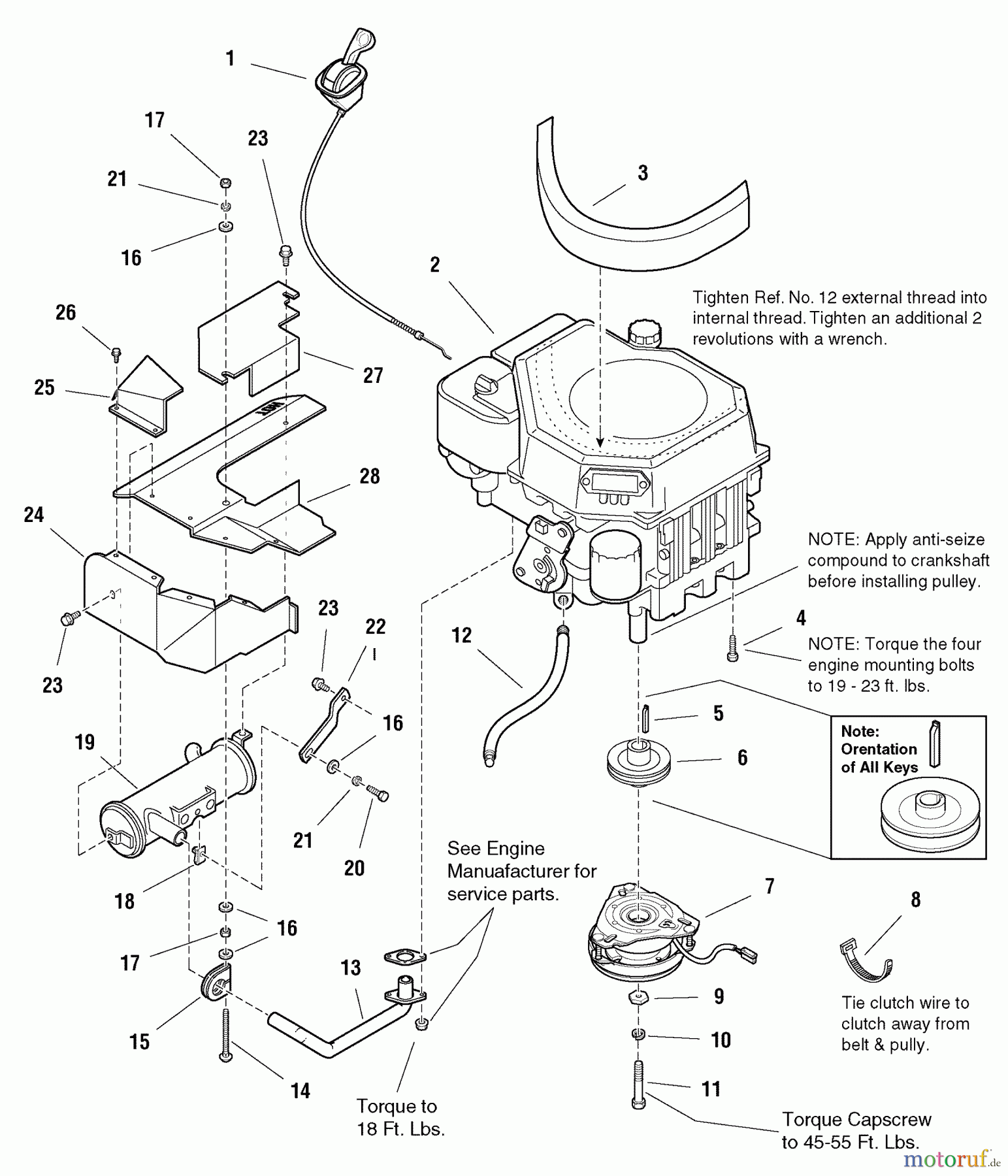  Murray Nullwendekreismäher, Zero-Turn 107.277700 (2277700) - Craftsman ZT 7000, 18HP Hydro w/50