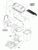 Murray 107.249070 (1694842) - Craftsman 2-Bin Bagger (2004) (Sears) Listas de piezas de repuesto y dibujos Hopper, Bag & Hitch Group (986501)