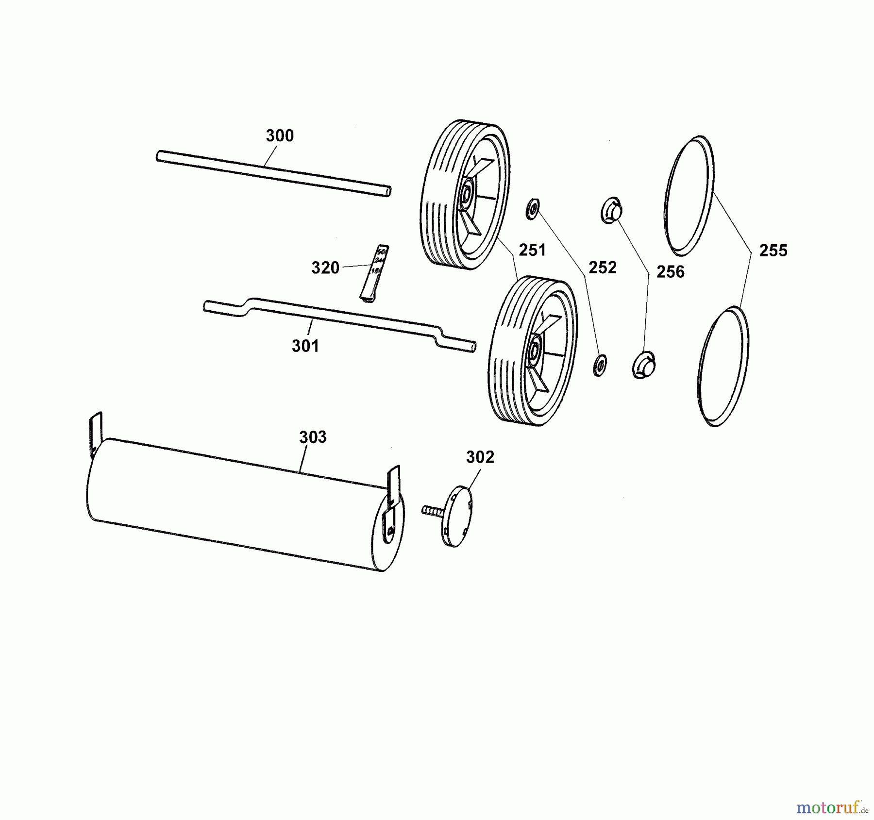  Wolf-Garten Electric mower Picco 32 ER 4901002 Series C-E  (2003) Height adjustment, Wheels