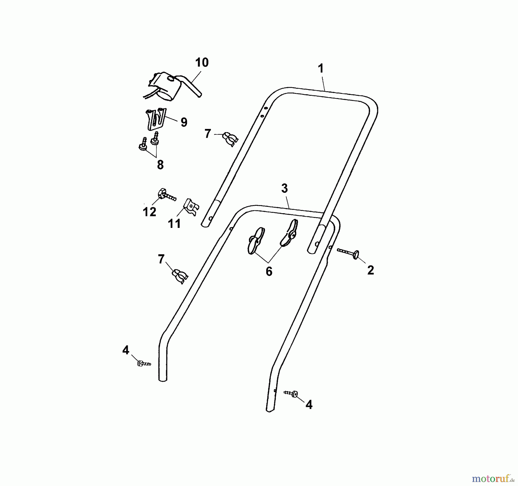  Wolf-Garten Electric mower P 32 E 9 4901001 Series C-E  (2003) Handle