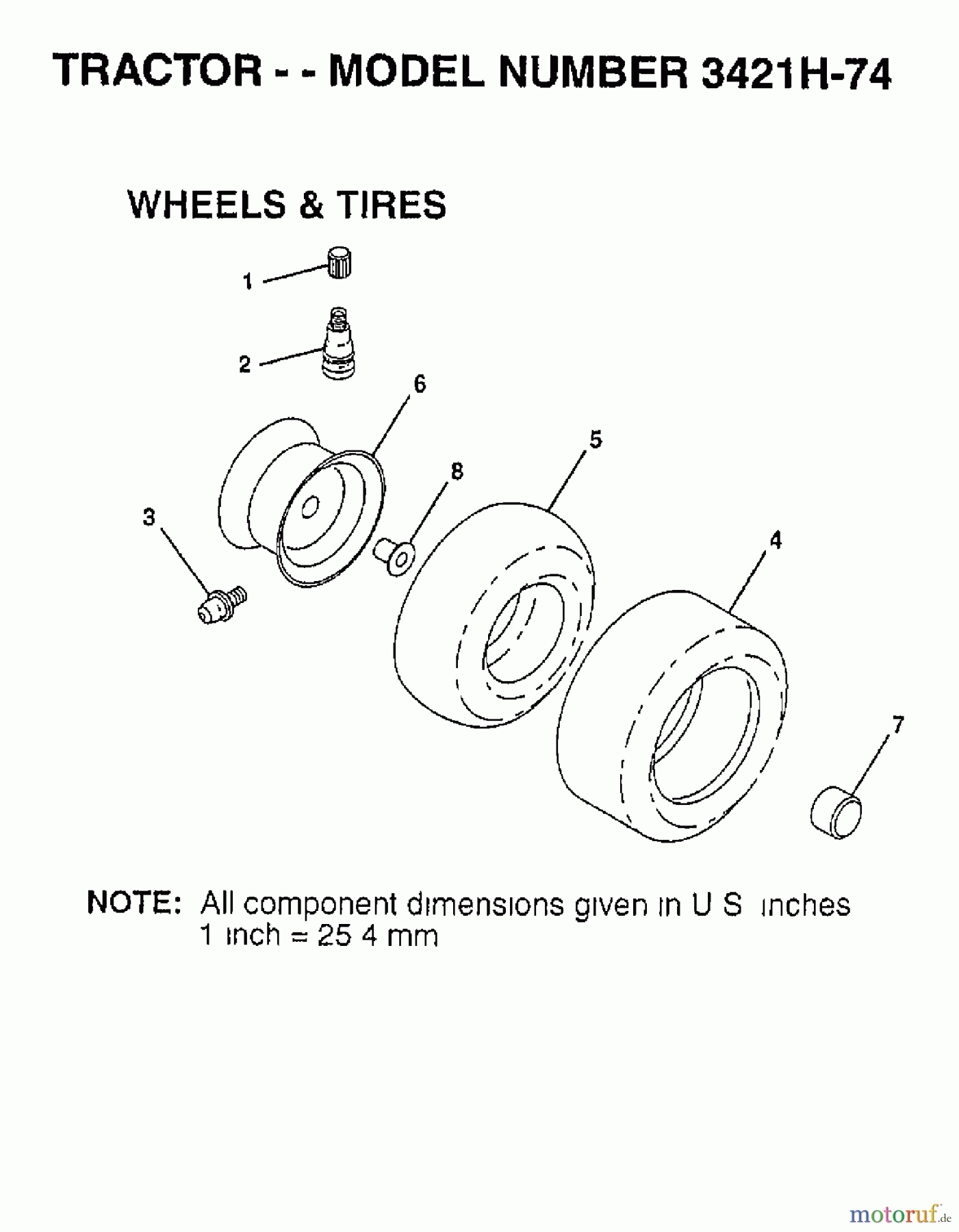  Poulan / Weed Eater Rasen und Gartentraktoren 3421H74 - Poulan Lawn Tractor (2006-10) WHEELS TIRES