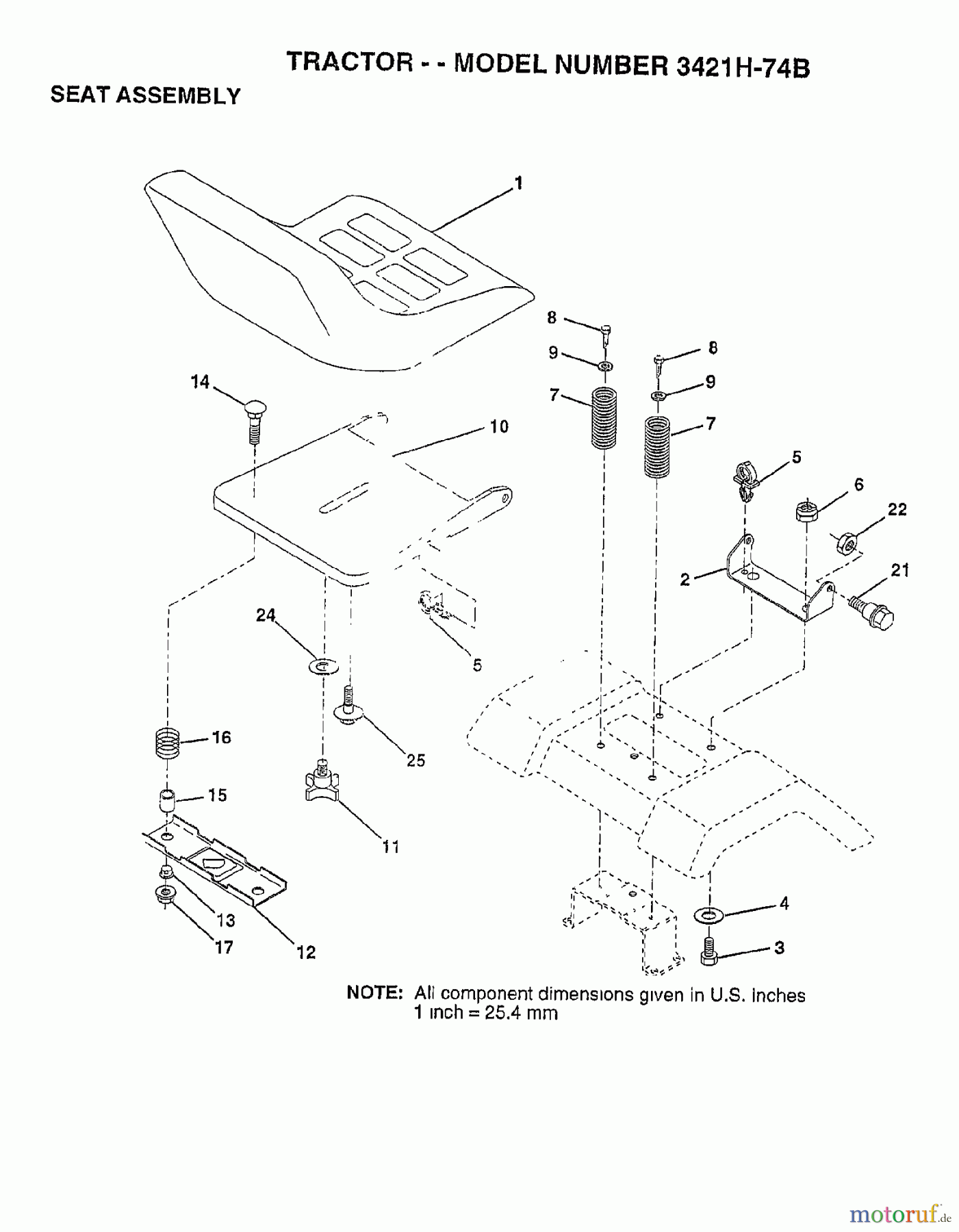  Poulan / Weed Eater Rasen und Gartentraktoren 3421H74B - Poulan Lawn Tractor (2006-10) SEAT