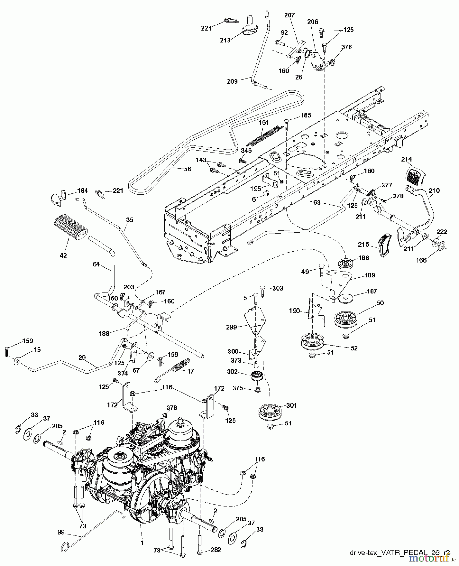  Poulan / Weed Eater Rasen und Gartentraktoren PB18VA46 (96042015400) - Poulan Pro Lawn Tractor (2013-09) DRIVE