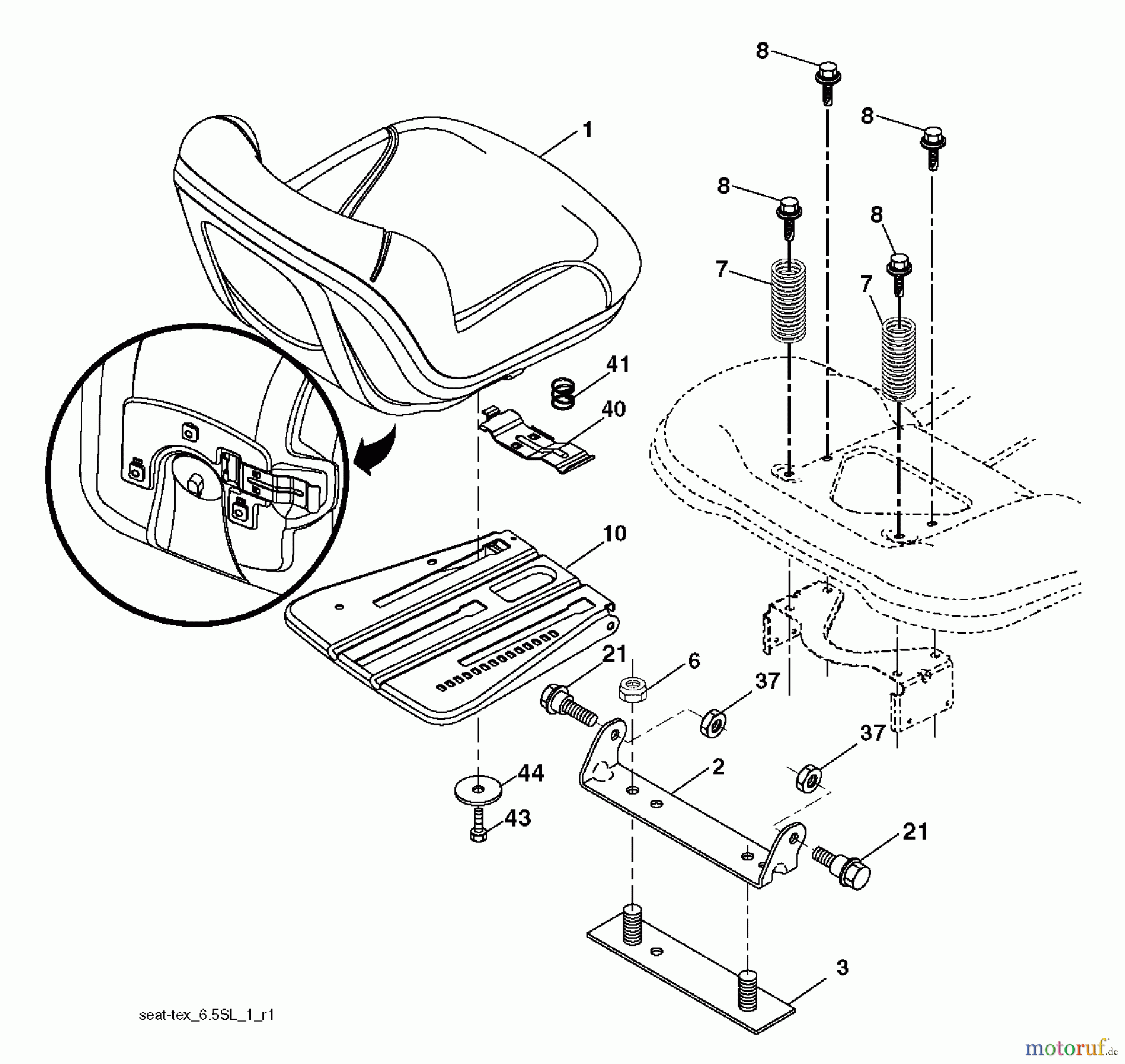  Poulan / Weed Eater Rasen und Gartentraktoren PB20A42LT (96048004900) - Poulan Pro Lawn Tractor (2012-11) SEAT