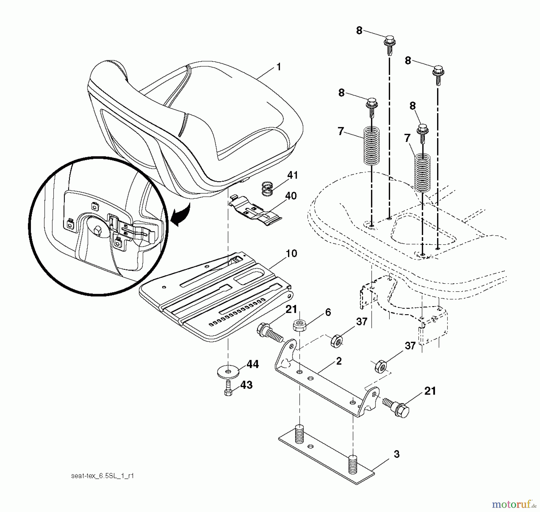  Poulan / Weed Eater Rasen und Gartentraktoren PB20H42YT (96042013701) - Poulan Pro Lawn Tractor (2011-07) SEAT