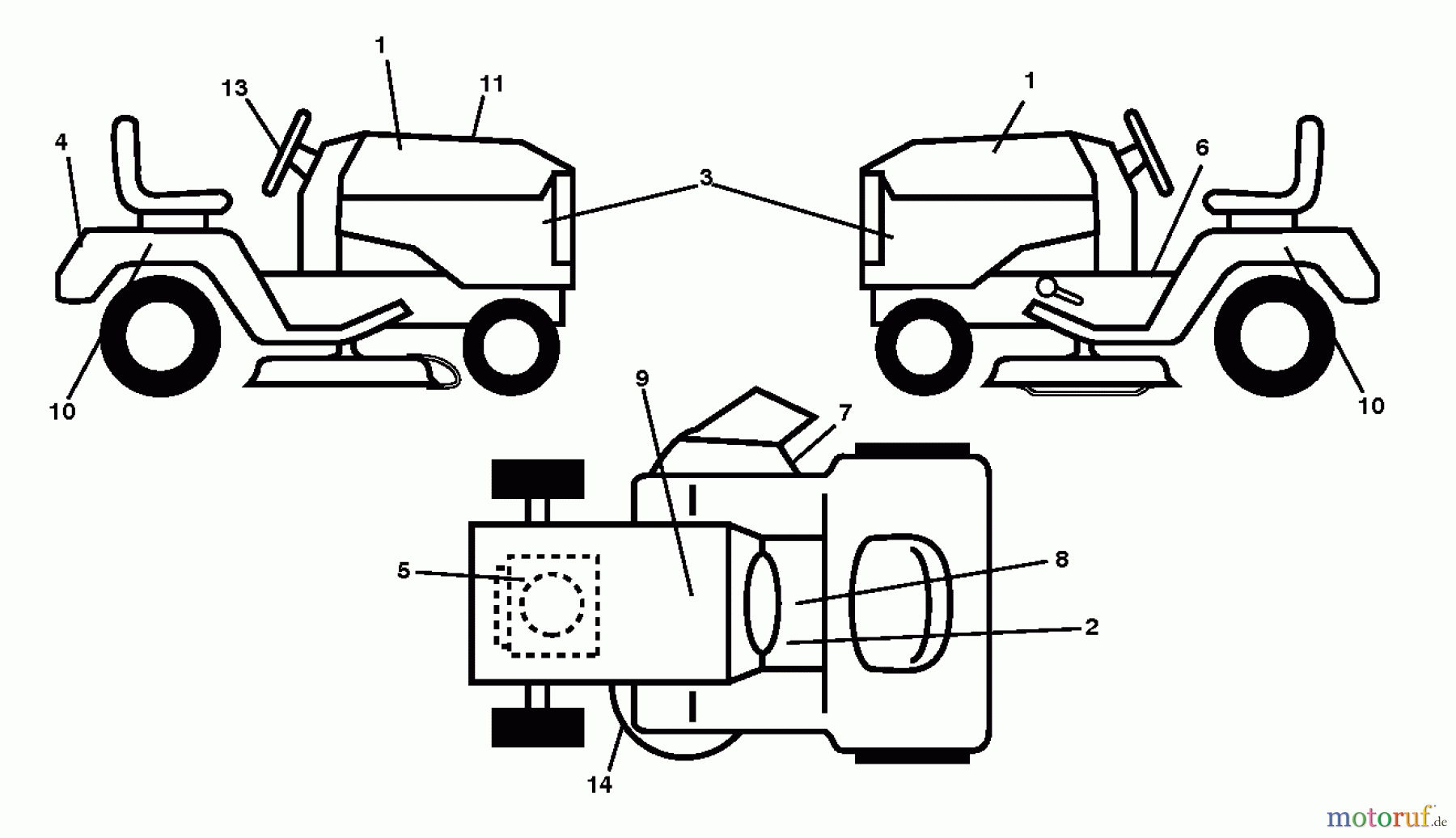  Poulan / Weed Eater Rasen und Gartentraktoren PB22H46YT (96042013801) - Poulan Pro Lawn Tractor (2011-07) DECALS