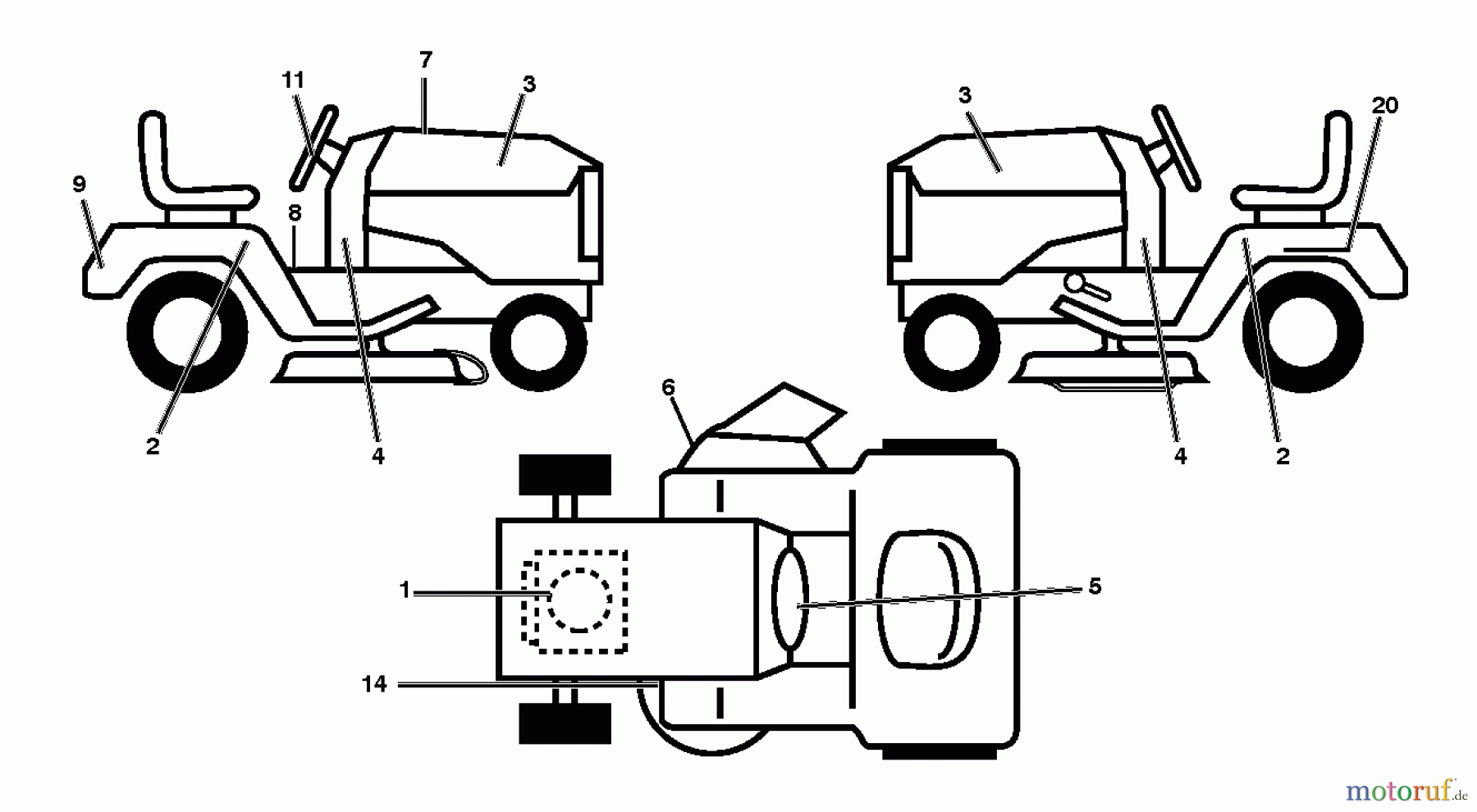  Poulan / Weed Eater Rasen und Gartentraktoren PO10530LT (96048003900) - Poulan Lawn Tractor (2012-03) DECALS