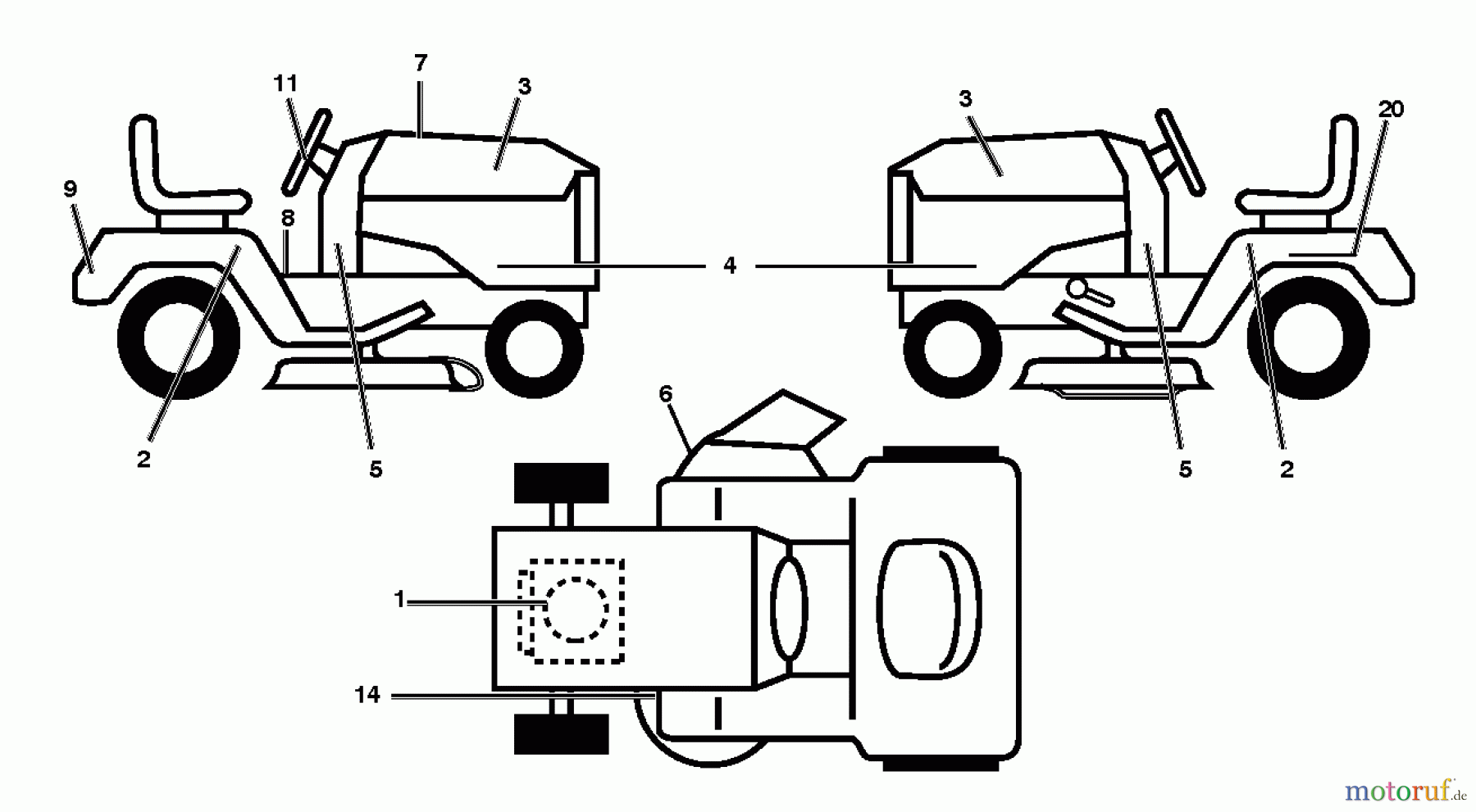  Poulan / Weed Eater Rasen und Gartentraktoren PO12530LT (96048002100) - Poulan Lawn Tractor (2011-09) DECALS