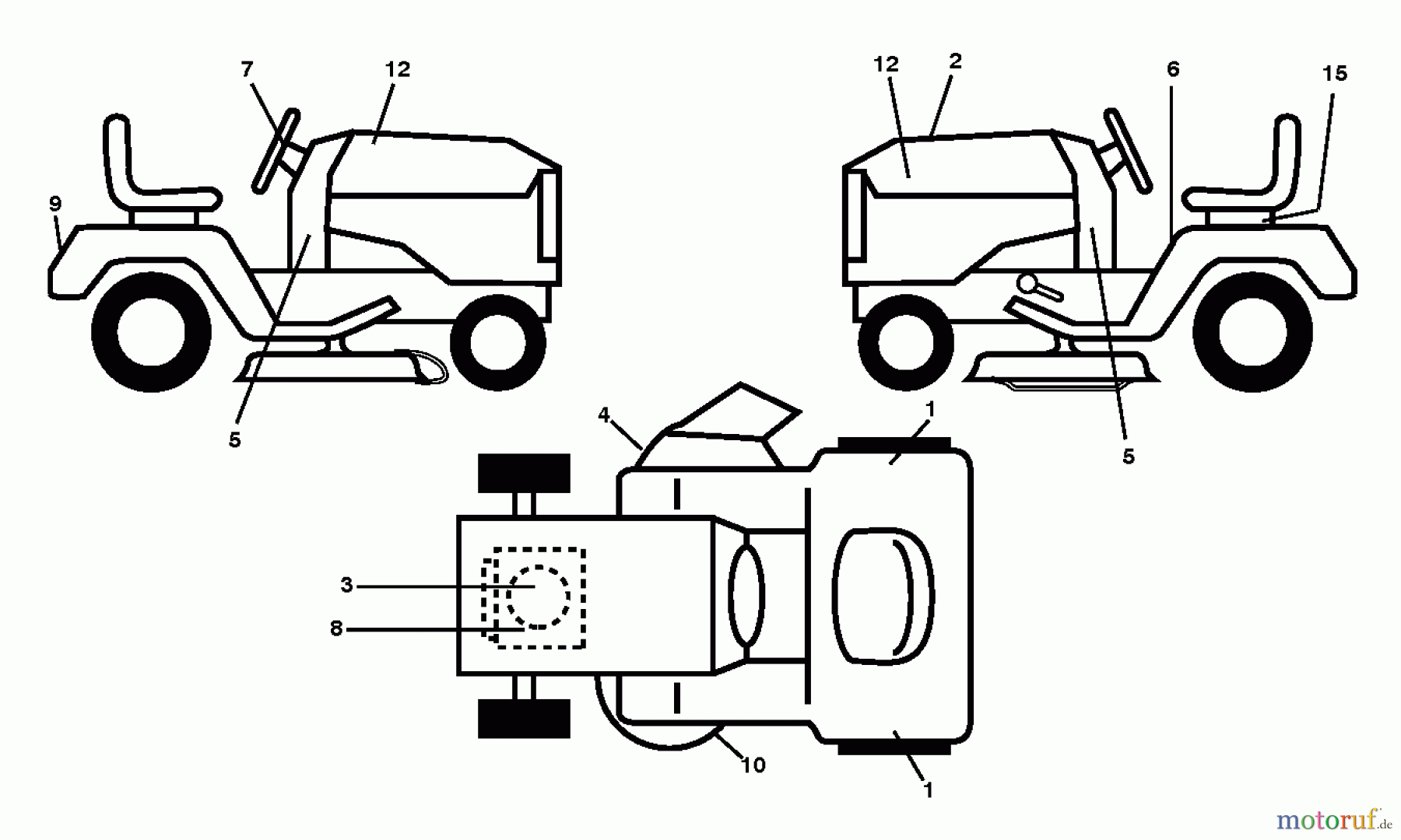  Poulan / Weed Eater Rasen und Gartentraktoren PO14538LT (96018000301) - Poulan Lawn Tractor (2011-08) DECALS