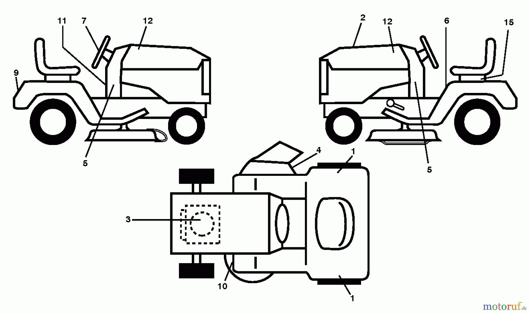  Poulan / Weed Eater Rasen und Gartentraktoren PO19542LT (96012012100) - Poulan Lawn Tractor (2011-03) DECALS