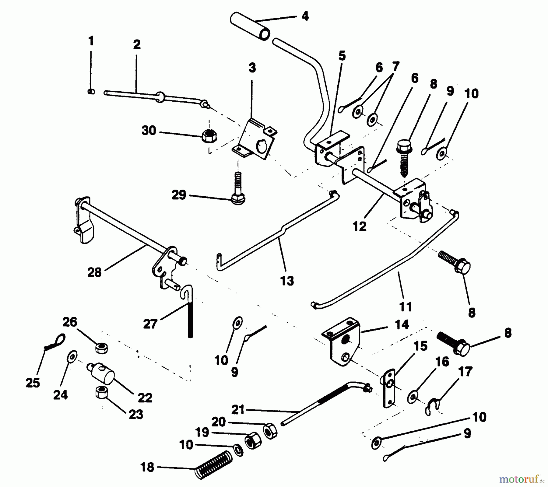  Poulan / Weed Eater Rasen und Gartentraktoren PP1136JA - Poulan Pro Lawn Tractor BRAKE / REAR MOWER LIFT ASSEMBLY