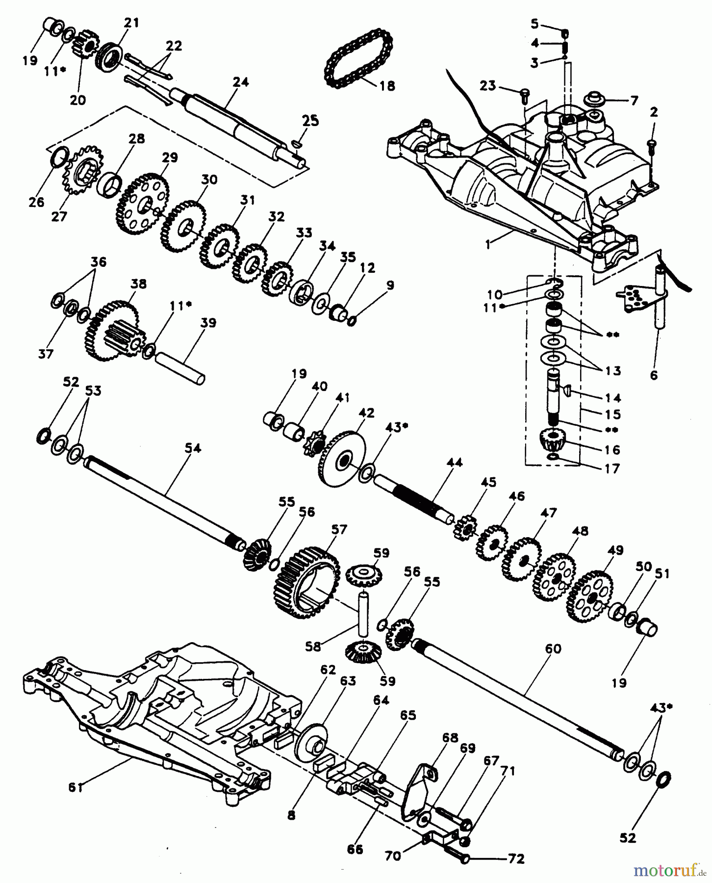  Poulan / Weed Eater Rasen und Gartentraktoren PP1136JA - Poulan Pro Lawn Tractor DANA TRANSAXLE MODEL NUMBER 4360-78