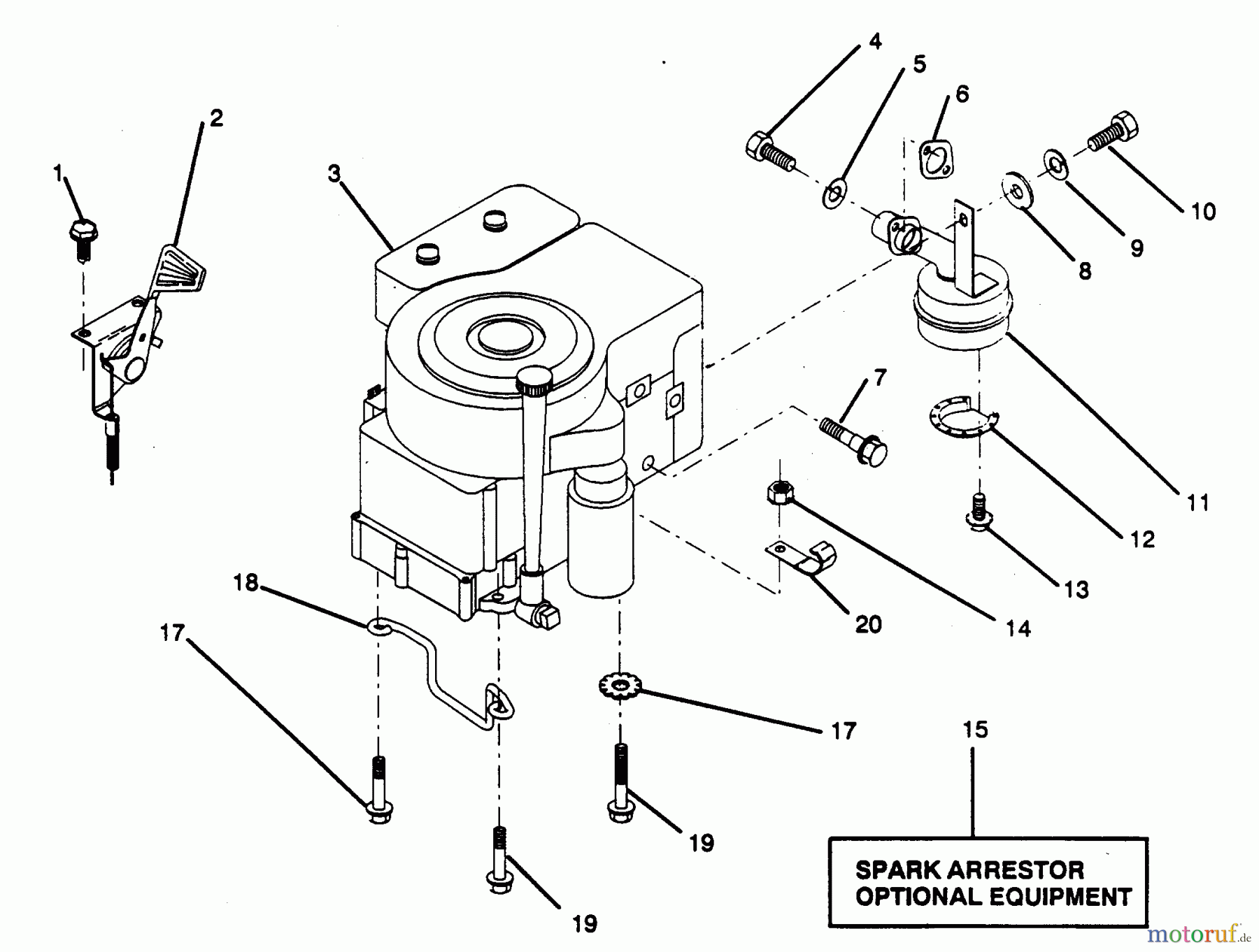  Poulan / Weed Eater Rasen und Gartentraktoren PP1236 - Poulan Pro Lawn Tractor ENGINE/THROTTLE