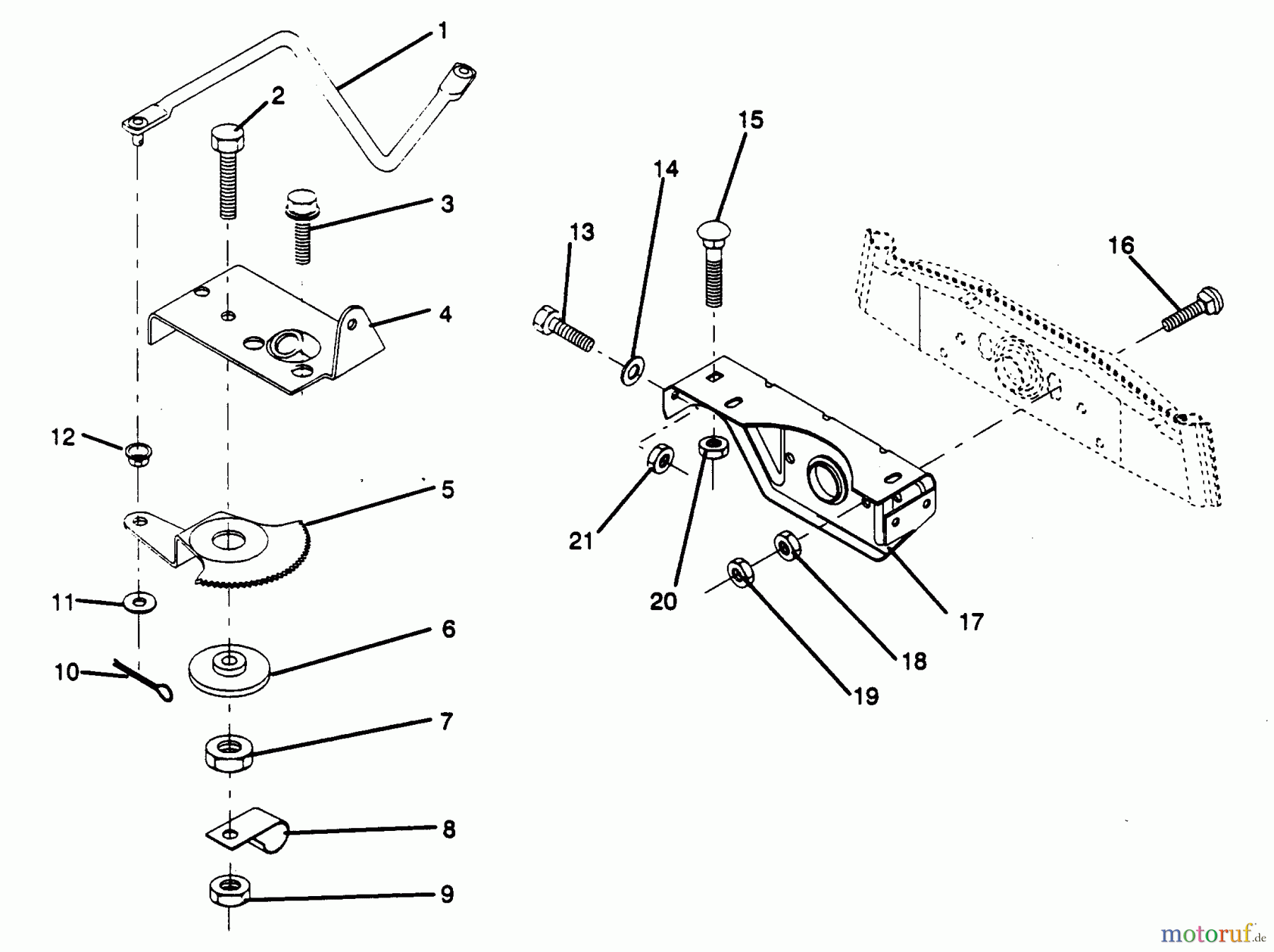  Poulan / Weed Eater Rasen und Gartentraktoren PP1236 - Poulan Pro Lawn Tractor SECTOR GEAR/AXLE SUPPORT