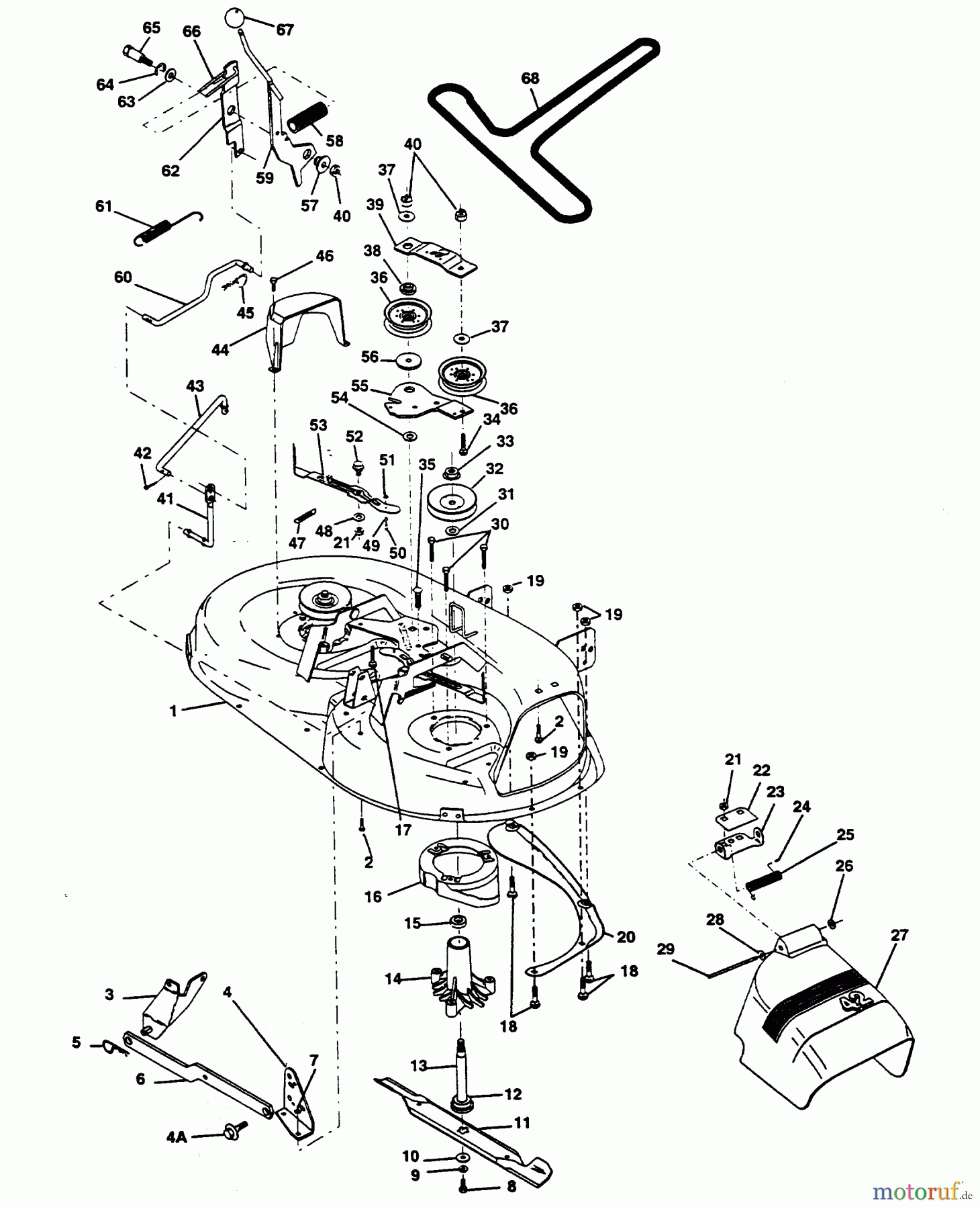  Poulan / Weed Eater Rasen und Gartentraktoren PP1242A - Poulan Pro Lawn Tractor MOWER DECK 42