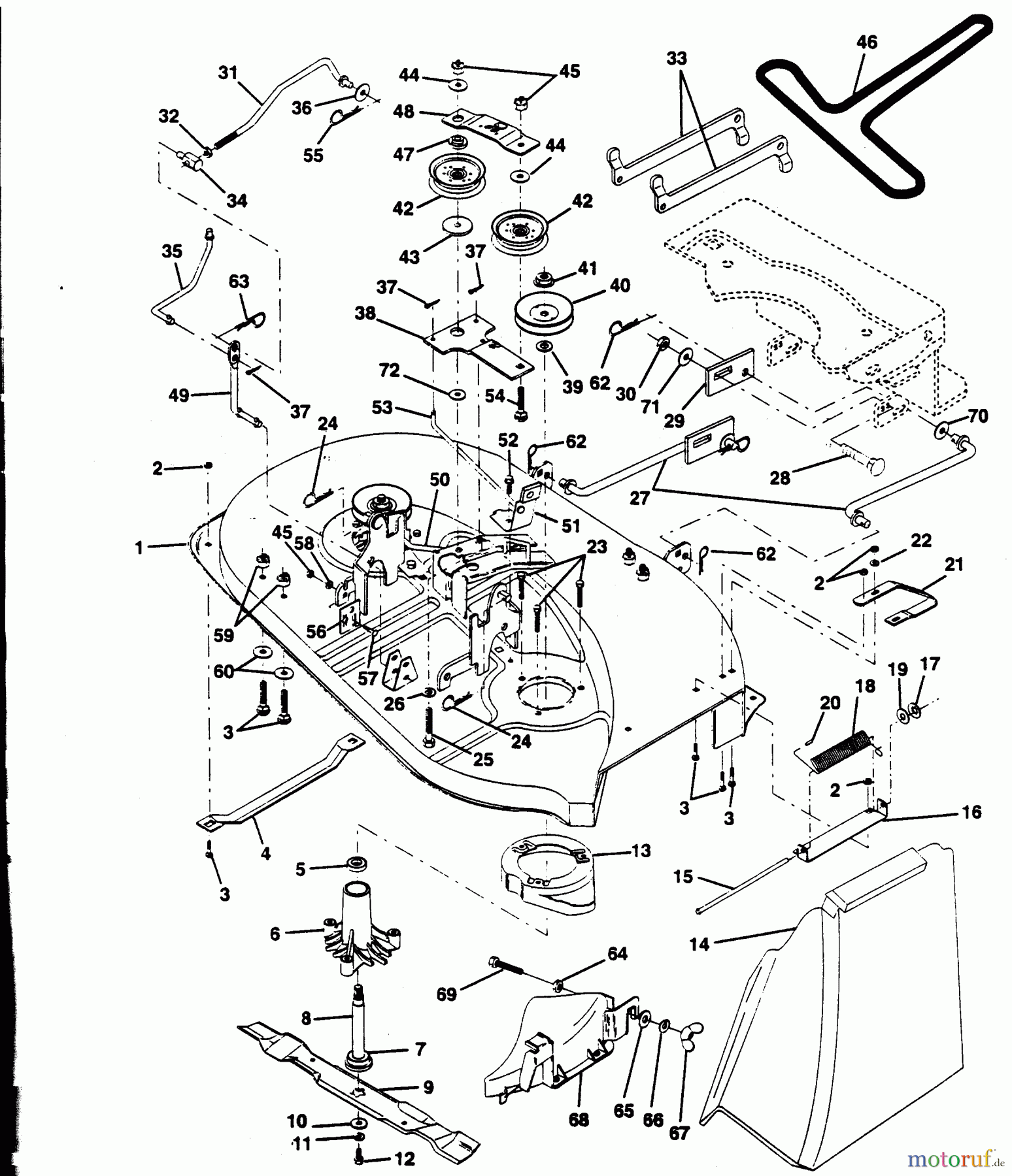  Poulan / Weed Eater Rasen und Gartentraktoren PP125R38J - Poulan Pro Lawn Tractor MOWER DECK