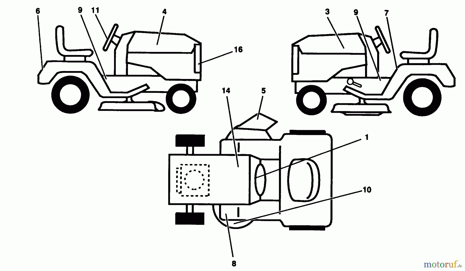  Poulan / Weed Eater Rasen und Gartentraktoren PP1442 - Poulan Pro Lawn Tractor DECALS