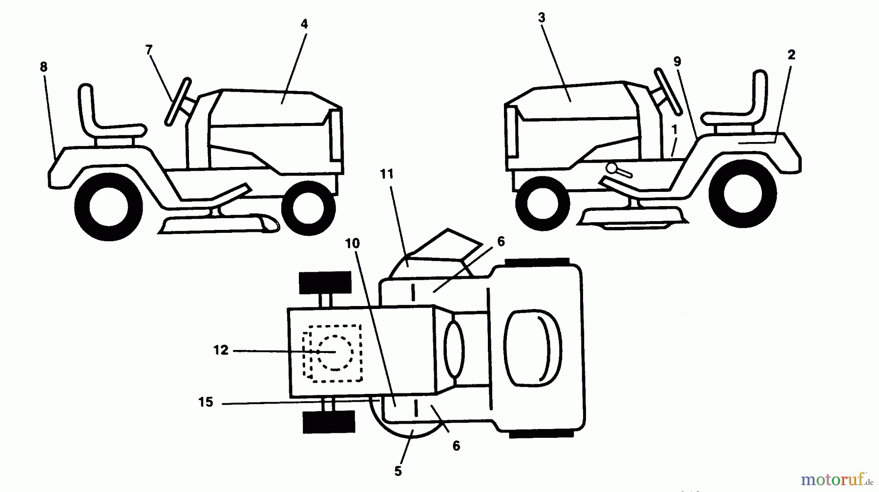  Poulan / Weed Eater Rasen und Gartentraktoren PP14542KB - Poulan Pro Lawn Tractor DECALS