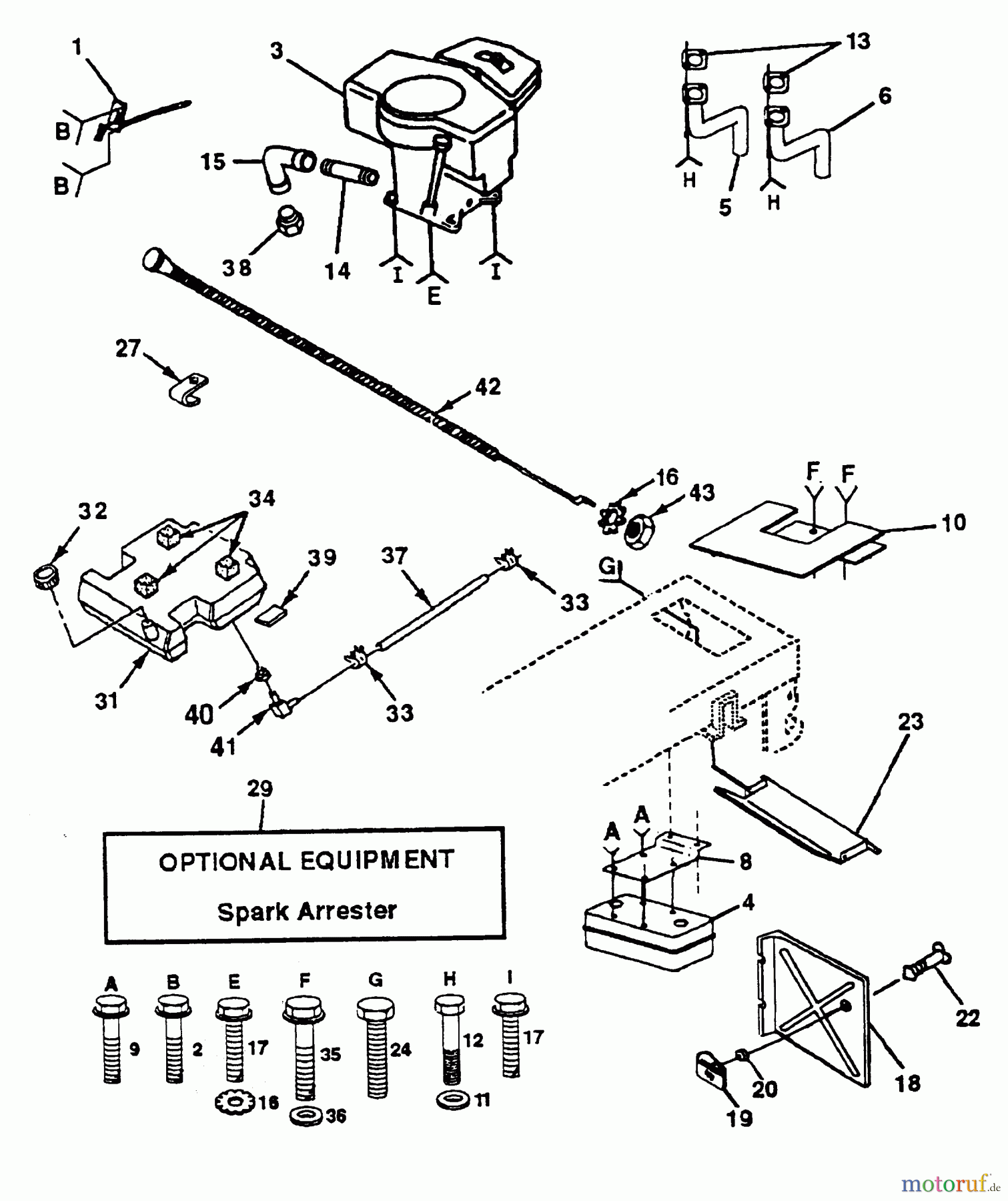  Poulan / Weed Eater Rasen und Gartentraktoren PP1644J - Poulan Pro Lawn Tractor ENGINE