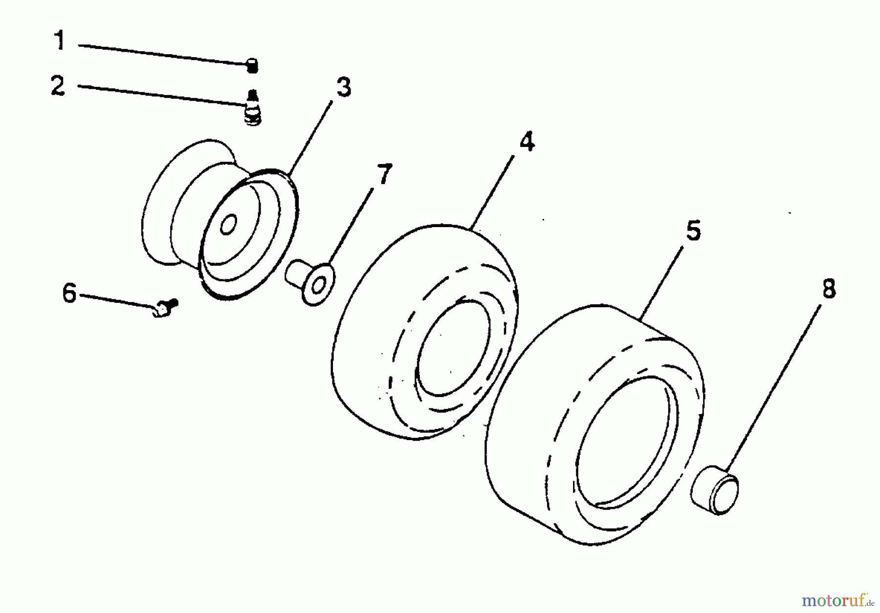  Poulan / Weed Eater Rasen und Gartentraktoren PP20H50J - Poulan Pro Lawn Tractor WHEELS & TIRES