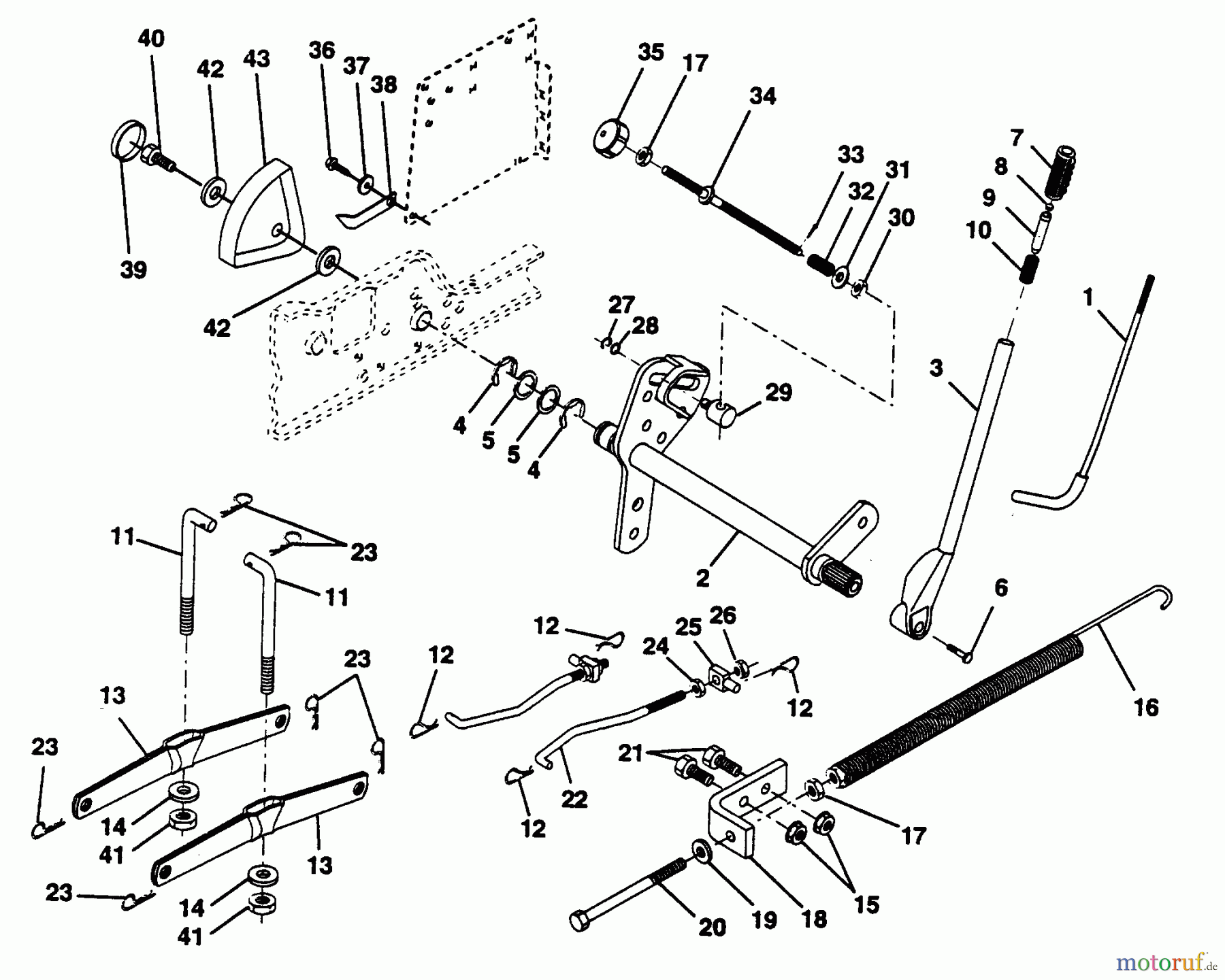  Poulan / Weed Eater Rasen und Gartentraktoren PP22H50K - Poulan Pro Lawn Tractor LIFT ASSEMBLY