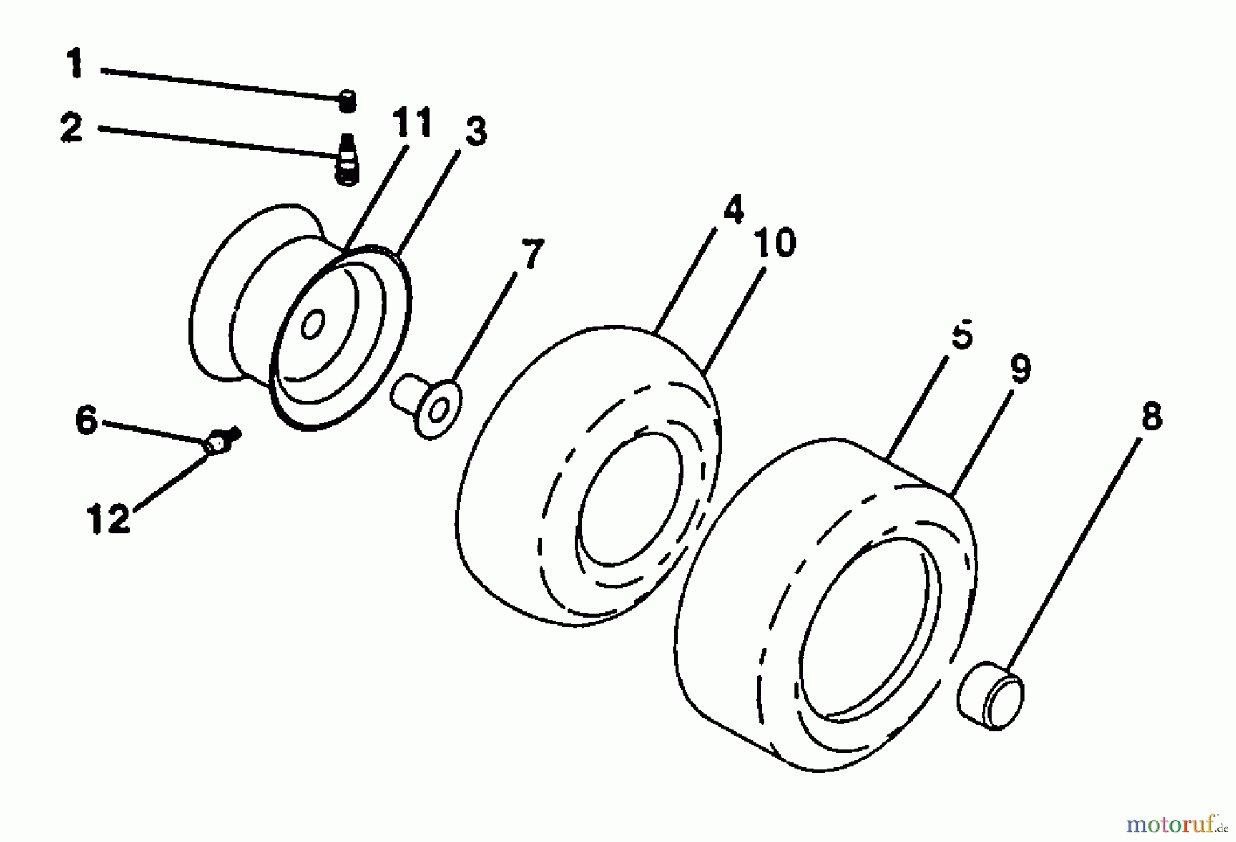  Poulan / Weed Eater Rasen und Gartentraktoren PP24H50A - Poulan Pro Lawn Tractor Wheels & Tires