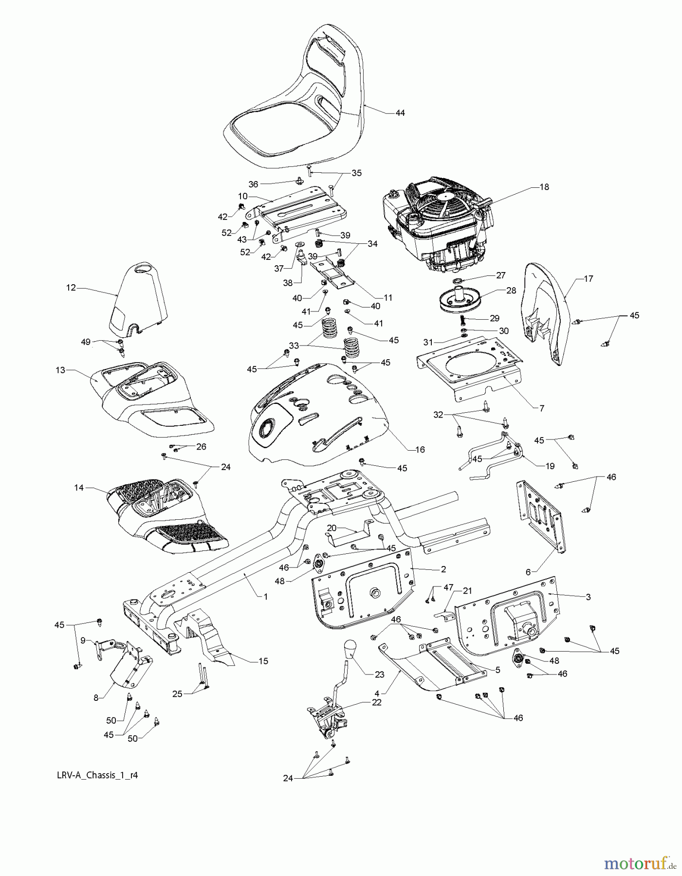  Poulan / Weed Eater Rasen und Gartentraktoren WE261 (96024000201) - Weed Eater Lawn Tractor (2010-12) CHASSIS ENCLOSURES