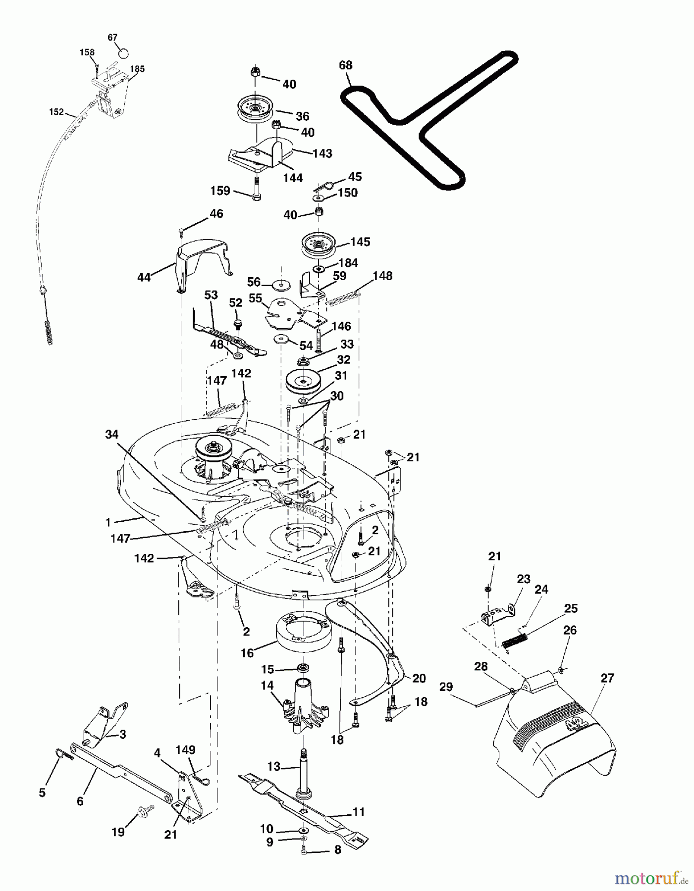  Poulan / Weed Eater Rasen und Gartentraktoren WET2242STD - Weed Eater Lawn Tractor (2004-01) MOWER DECK / CUTTING DECK