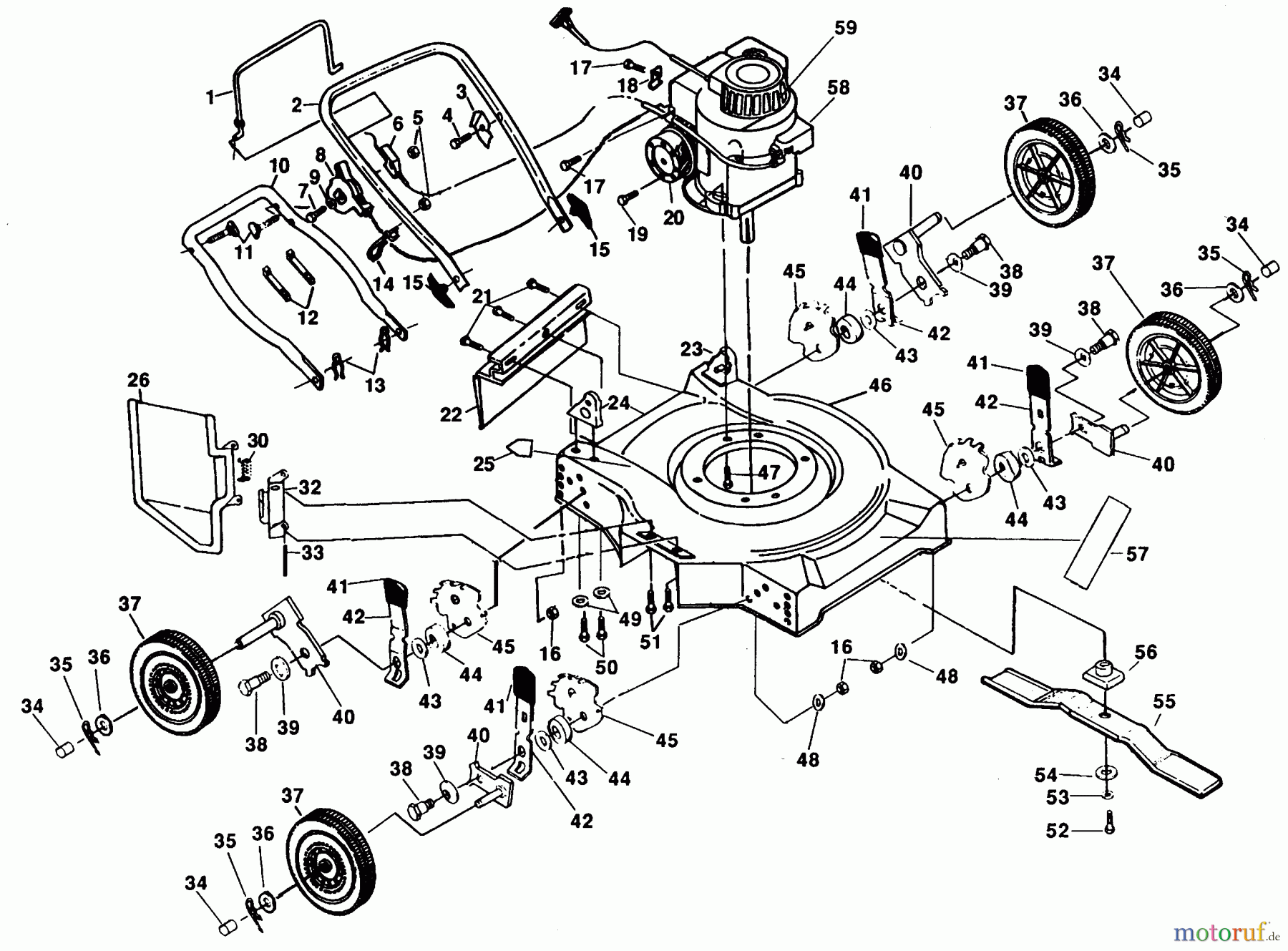  Poulan / Weed Eater Rasenmäher PP735A - Poulan Pro Walk-Behind Mower MOWER ASSEMBLY, ENGINE B/S 92502