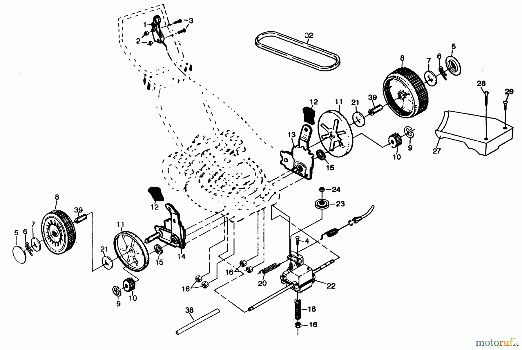  Poulan / Weed Eater Rasenmäher PP752PHKA - Poulan Pro Walk-Behind Mower DRIVE ASSEMBLY