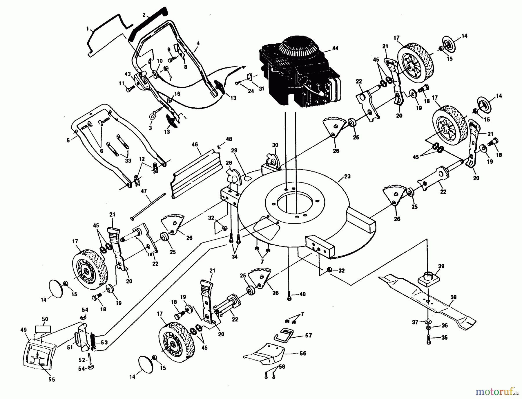  Poulan / Weed Eater Rasenmäher PP800MKA - Poulan Pro Walk-Behind Mower MOWER ASSEMBLY, ENGINE B/S 12C802-0817-02