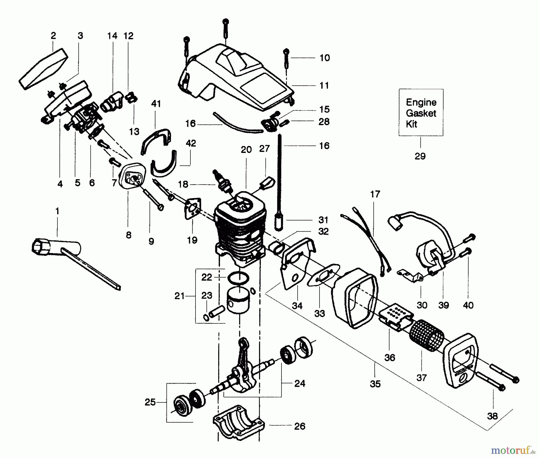  Poulan / Weed Eater Motorsägen 2025 - Poulan Chainsaw Internal Power Unit