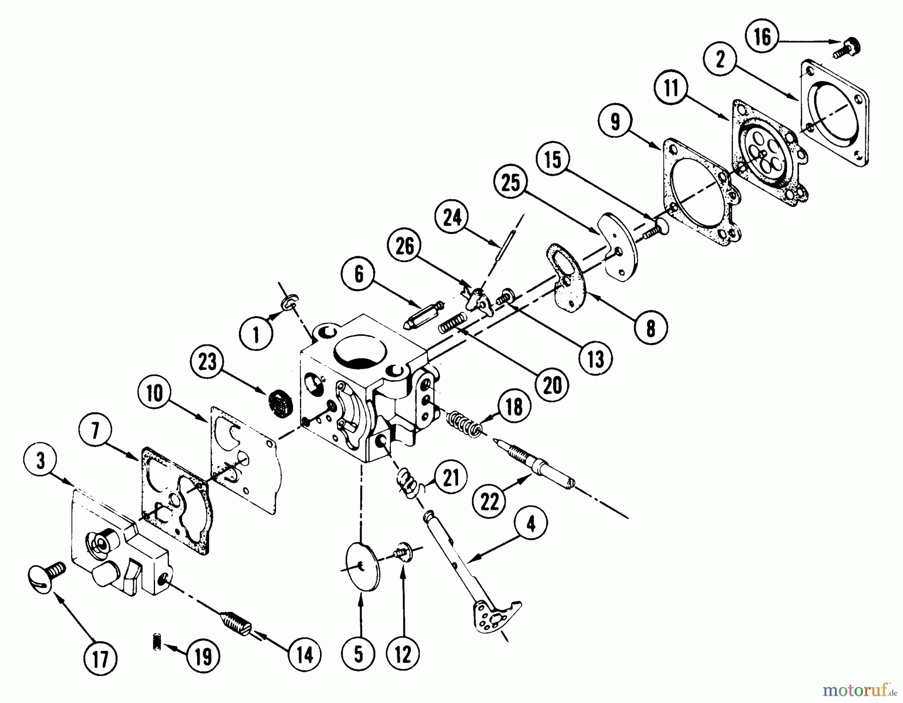  Poulan / Weed Eater Motorsägen 20 -Poulan Chainsaw CARBURETOR 35001