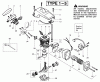 Poulan / Weed Eater 2050 (Type 5) - Poulan Pioneer Chainsaw Listas de piezas de repuesto y dibujos Engine Assembly Type 1-5
