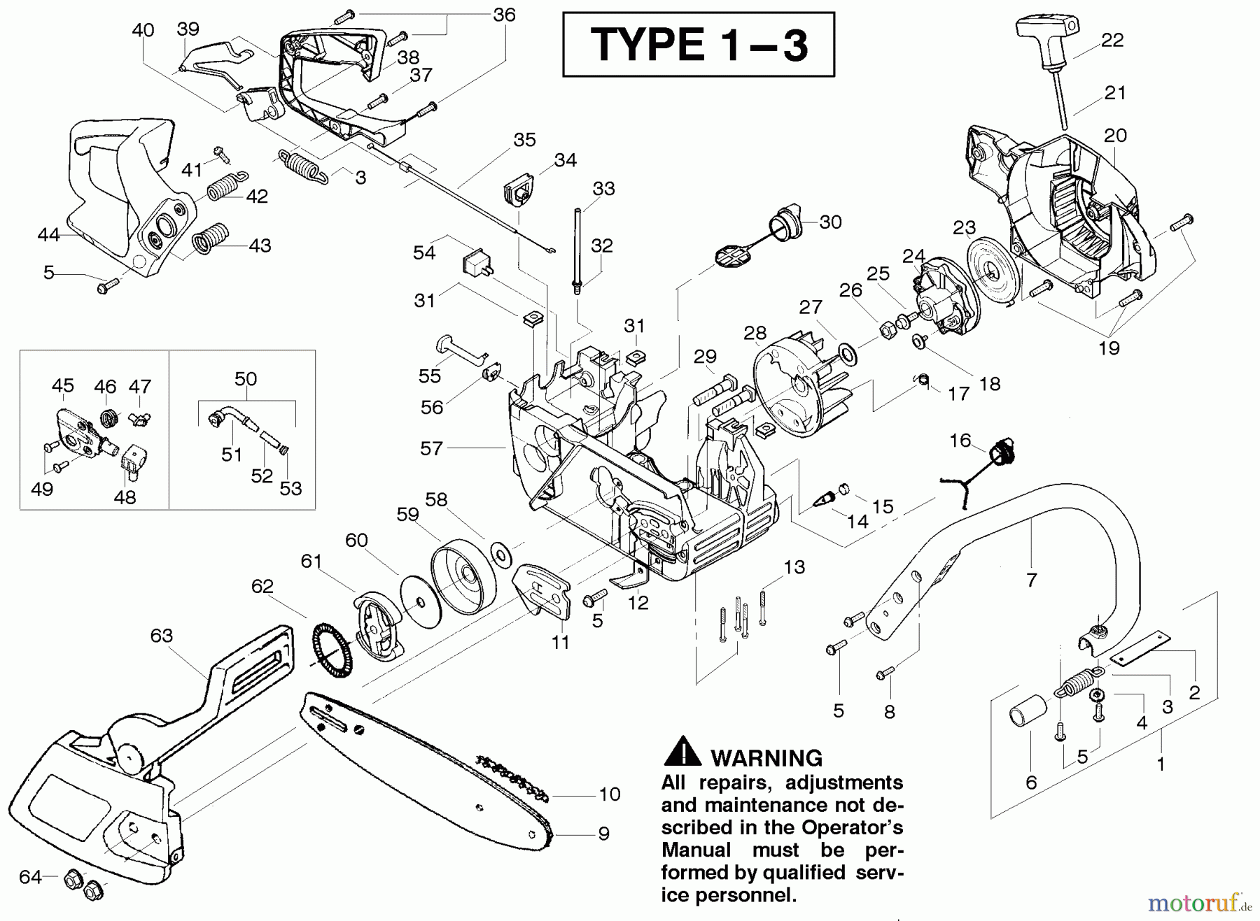  Poulan / Weed Eater Motorsägen PP220 (Type 2) - Poulan Pro Chainsaw Starter Type 1-3