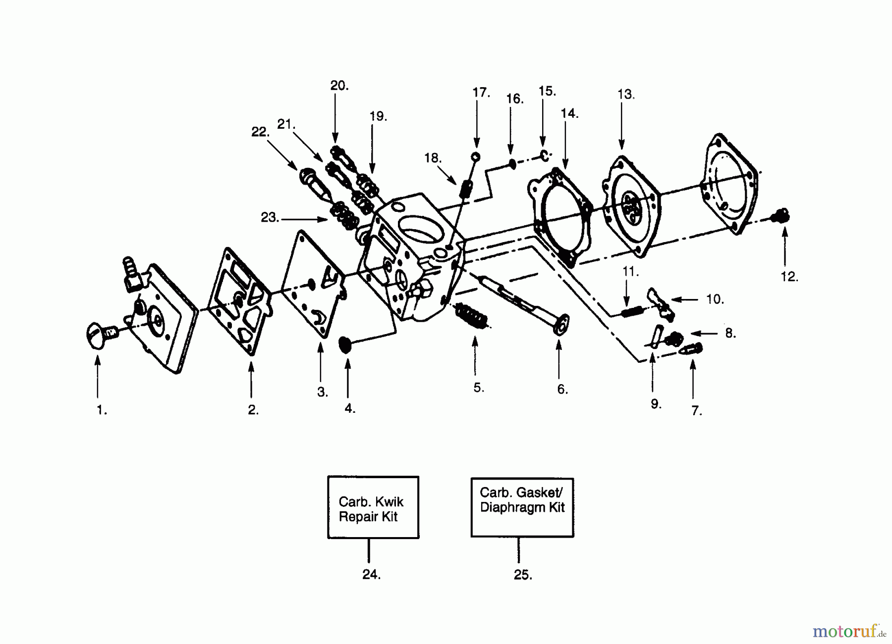  Poulan / Weed Eater Motorsägen PP335 - Poulan Pro Chainsaw CARBURETOR HDA-#49 BREAKDOWN