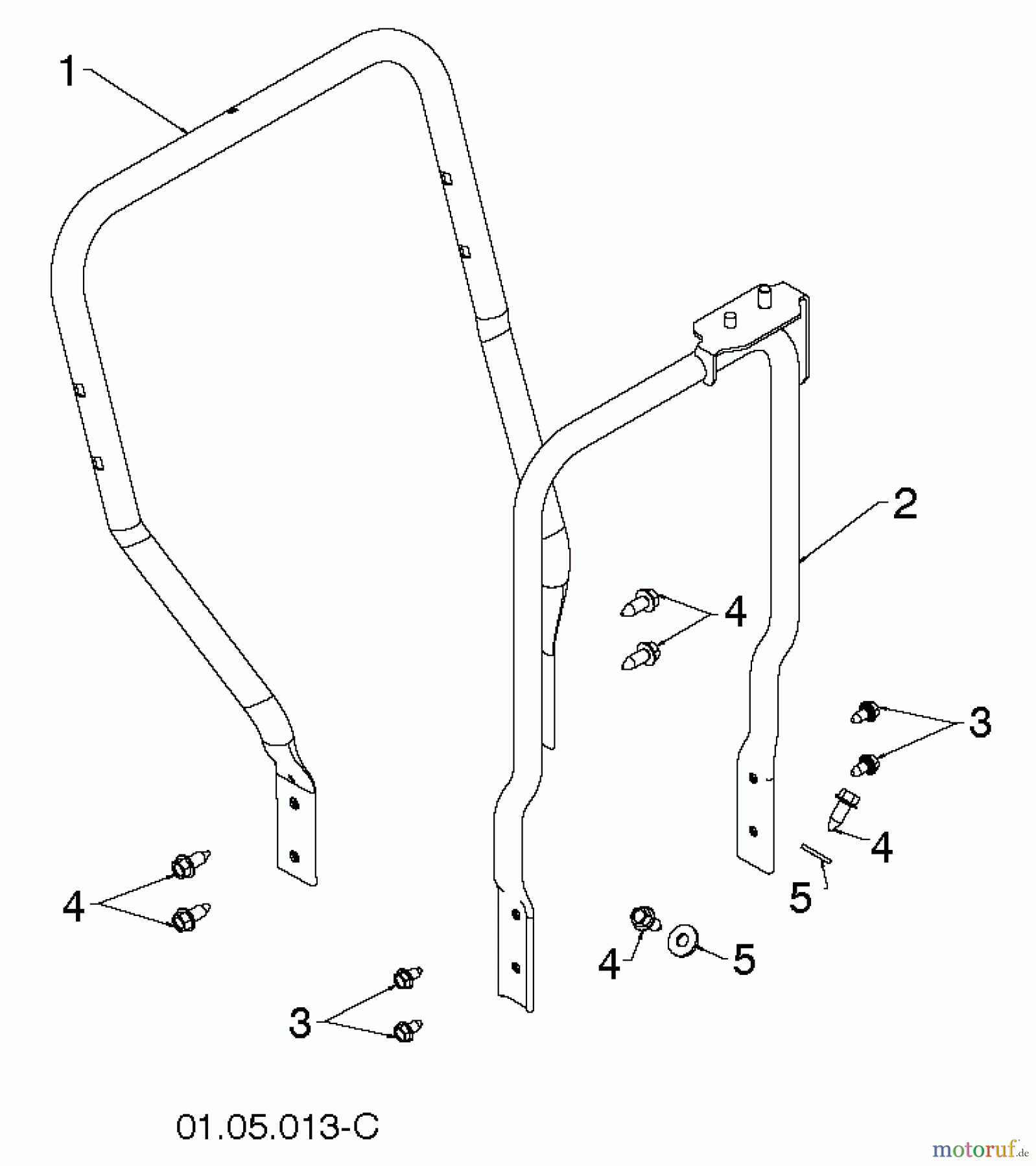  Poulan / Weed Eater Schneefräsen PP1850ES (96198005502) - Poulan Pro Snow Thrower (2012-08) HANDLE #5