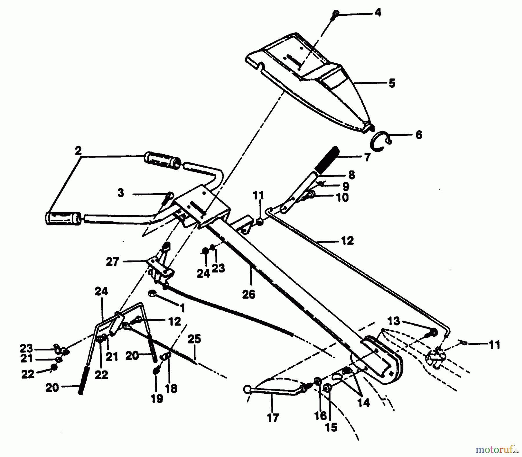  Poulan / Weed Eater Motorhacken / Kultivierer PPRT5 - Poulan Pro Rear-Tine Tiller HANDLE ASSEMBLY