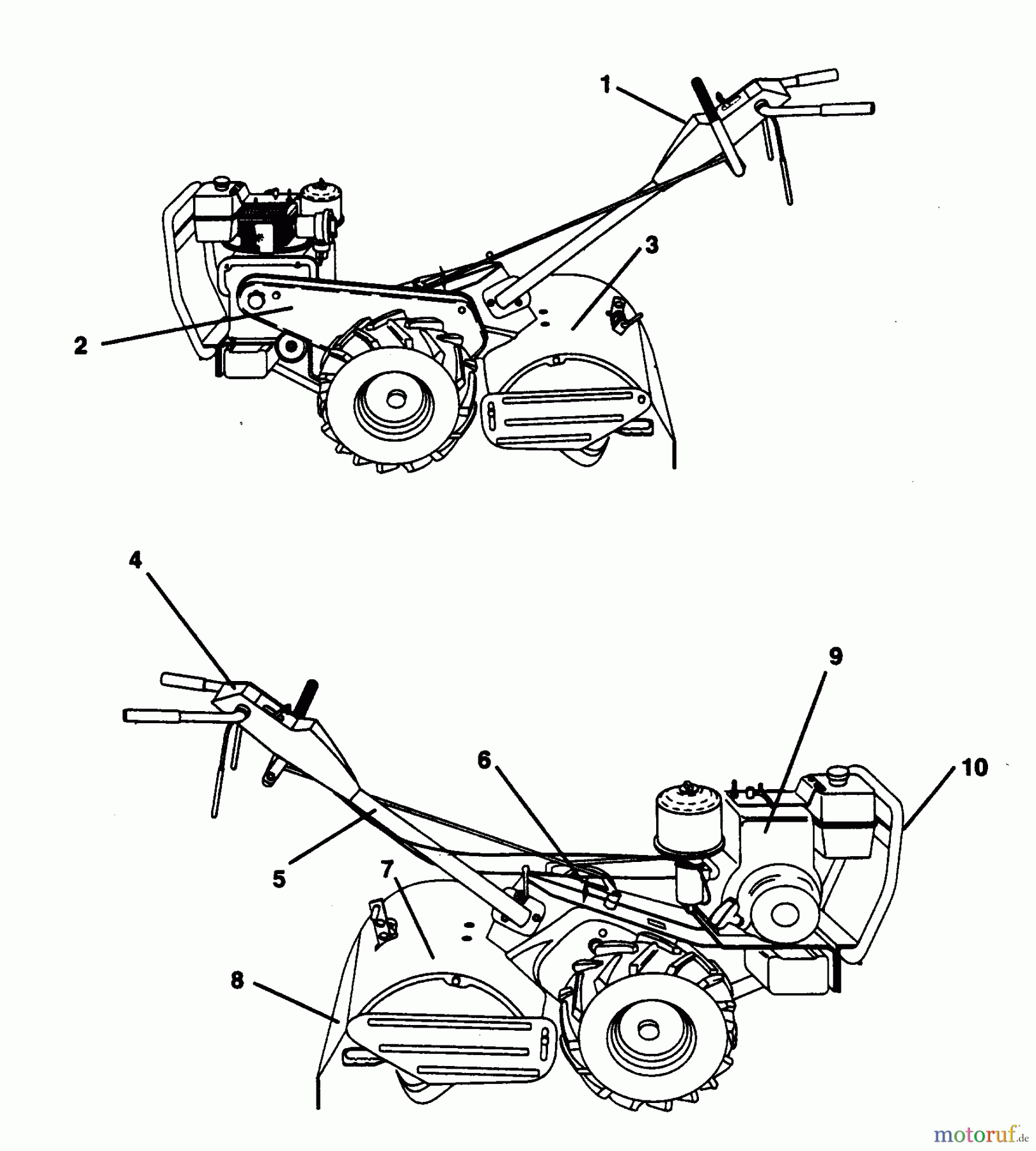  Poulan / Weed Eater Motorhacken / Kultivierer PPRT8K - Poulan Pro Rear-Tine Tiller DECALS