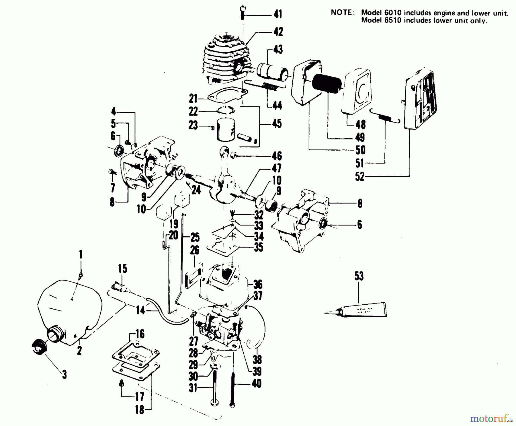  Poulan / Weed Eater Motorsensen, Trimmer 6010 - Weed Eater String Trimmer ENGINE BLOCK