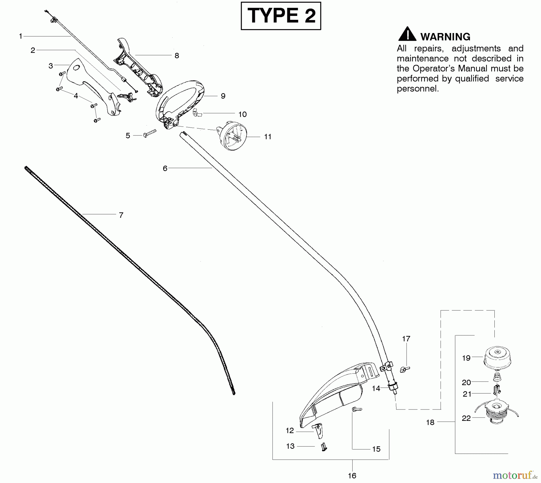  Poulan / Weed Eater Motorsensen, Trimmer FX26S (Type 2) - Weed Eater Featherlite Extreme String Trimmer Cutting Equipment Type 2