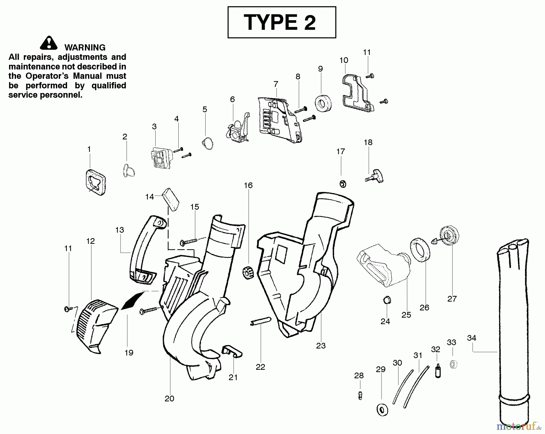  Poulan / Weed Eater Bläser / Sauger / Häcksler / Mulchgeräte PBV200LE (Type 2) - Poulan Pro Blower Housing Type 2