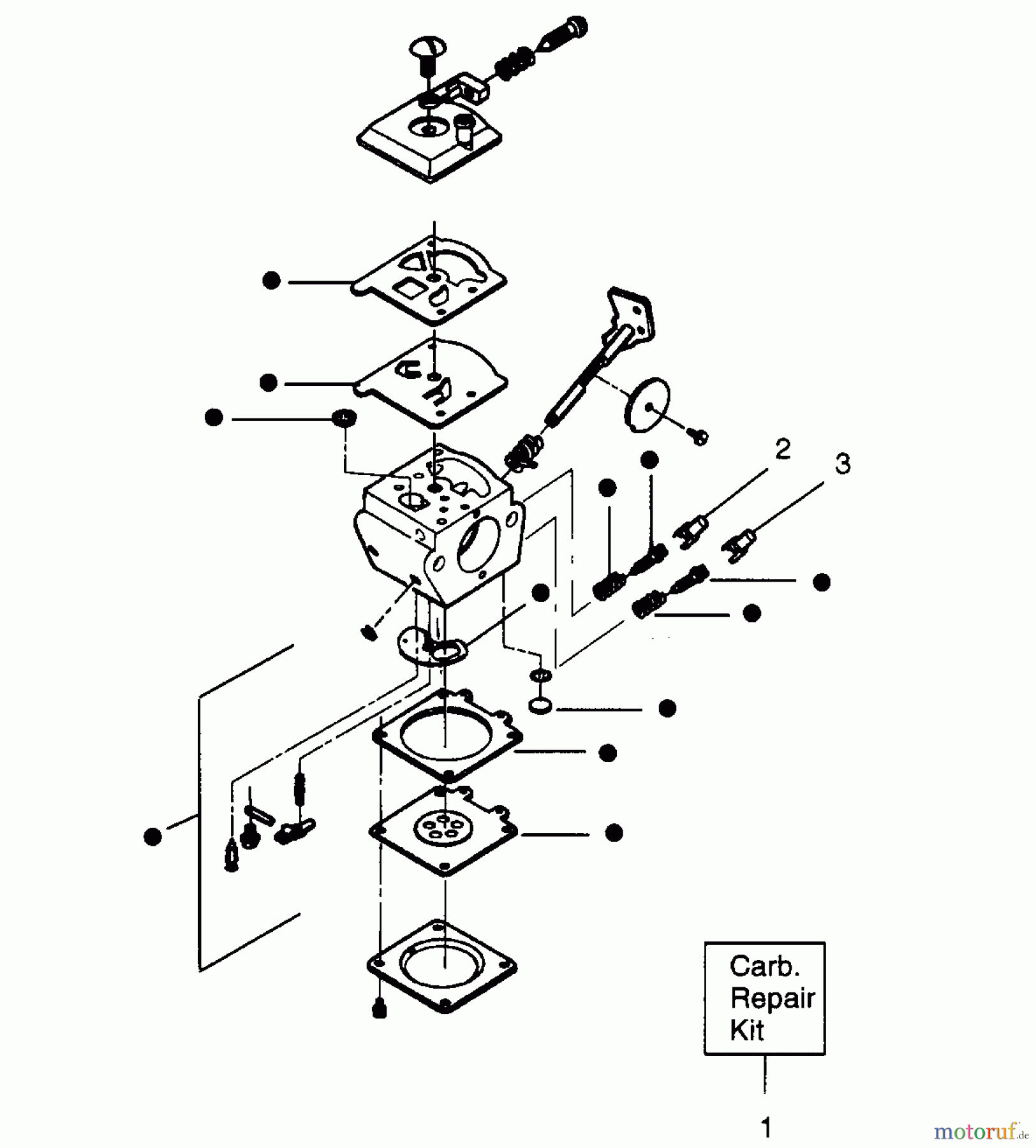  Poulan / Weed Eater Motorsensen, Trimmer GTI19T - Weed Eater String Trimmer CARBURETOR WA-298A FOR TYPES 2 & 3