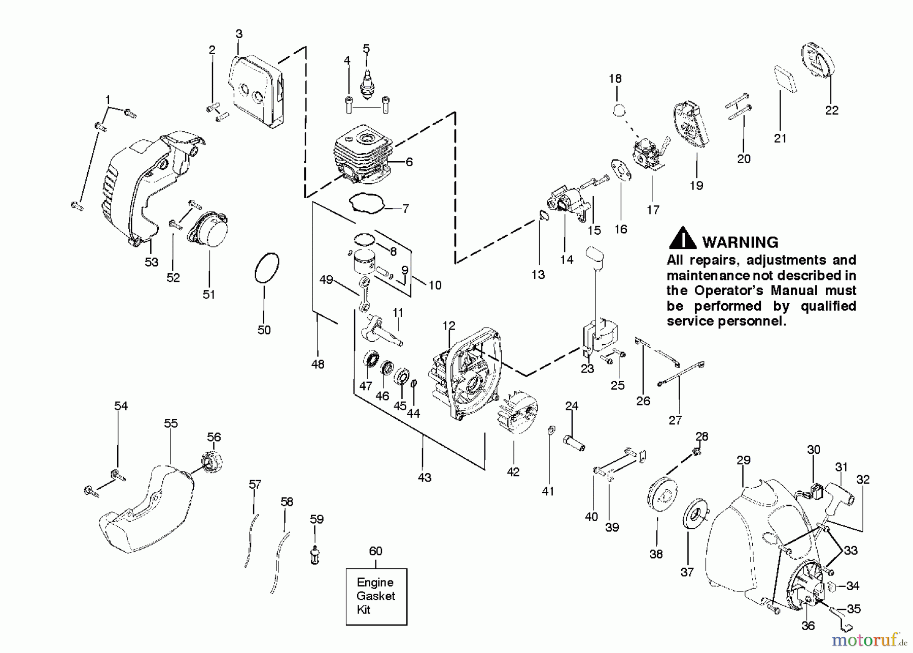  Poulan / Weed Eater Motorsensen, Trimmer P2500 (952711931) - Poulan String Trimmer (2010-08) ENGINE