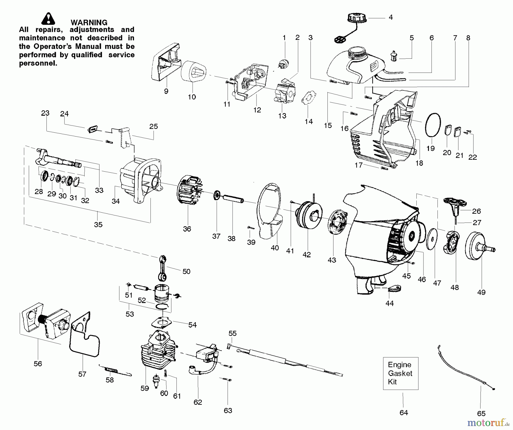  Poulan / Weed Eater Motorsensen, Trimmer PPB300 - Poulan Pro String Trimmer Engine Assembly