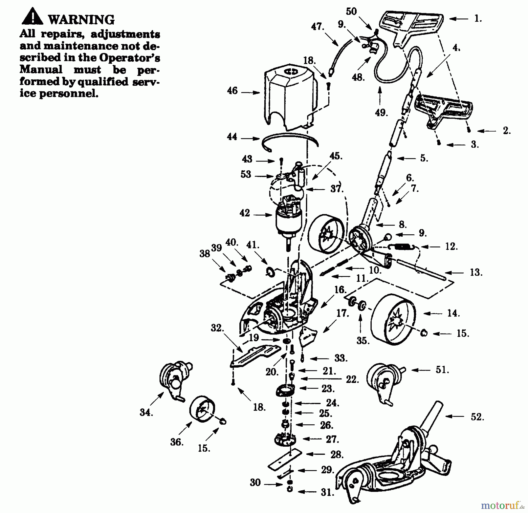  Poulan / Weed Eater Kantenschneider 700DB - Paramount Electric Edger EDGER ASSEMBLY