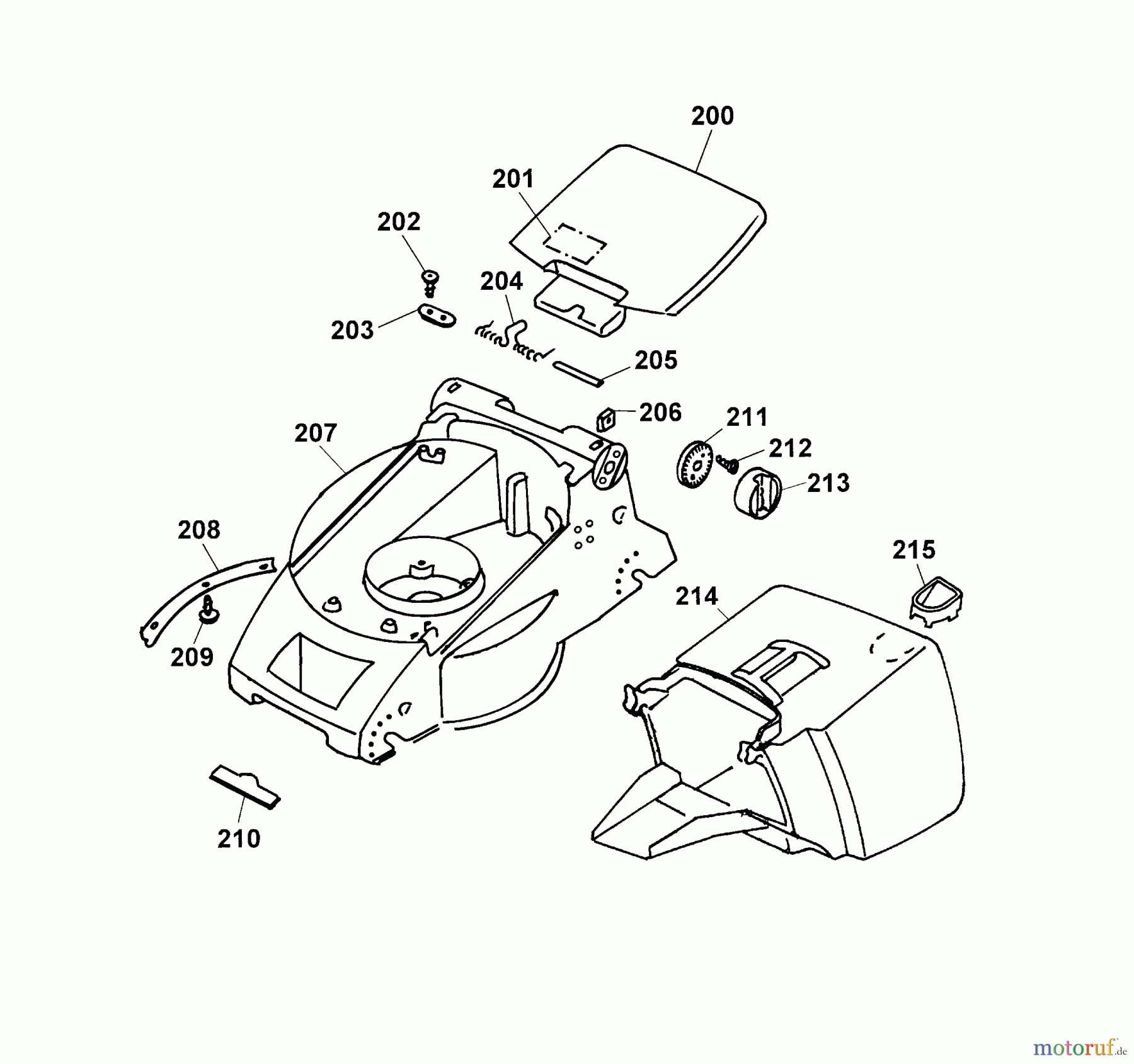  Wolf-Garten Electric mower Premio 34 E 4938003 Series A  (2003) Deck housing