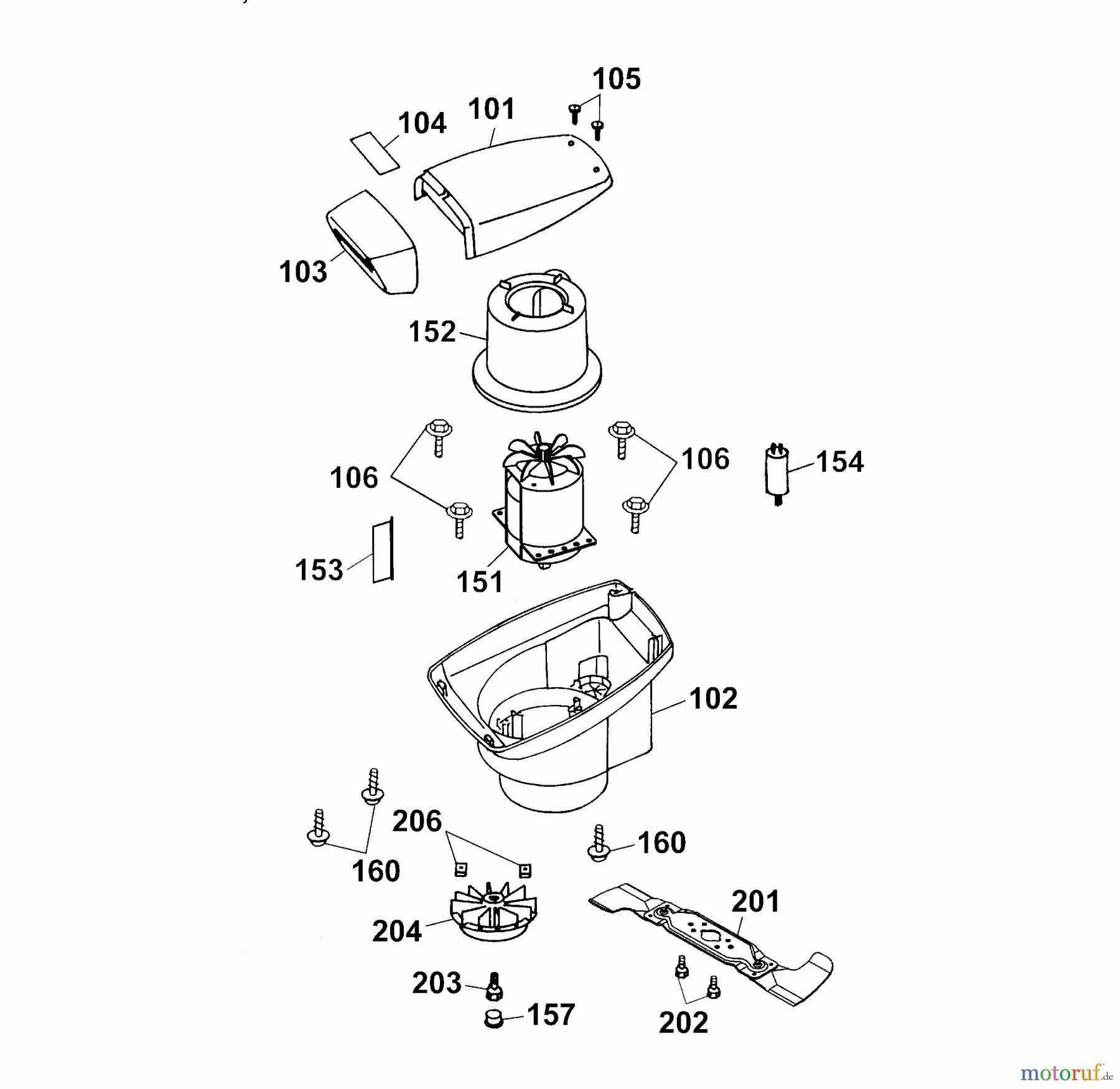  Wolf-Garten Electric mower Premio 40 E 4028003 Series B, C  (2003) Cover engine, Blade, Engine