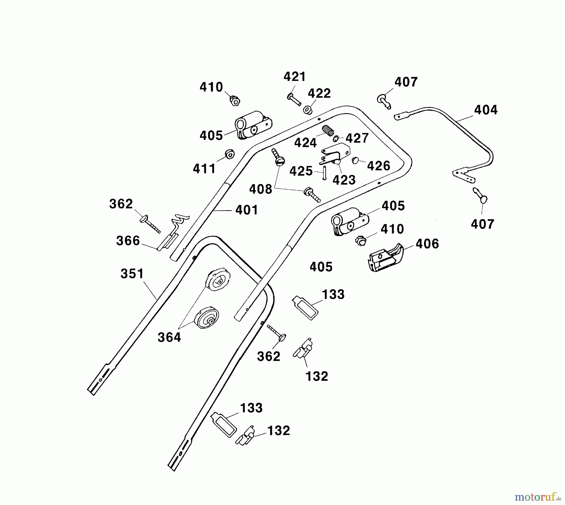  Wolf-Garten Petrol mower Premio 40 TM 4014000 Series A, B  (2003) Handle